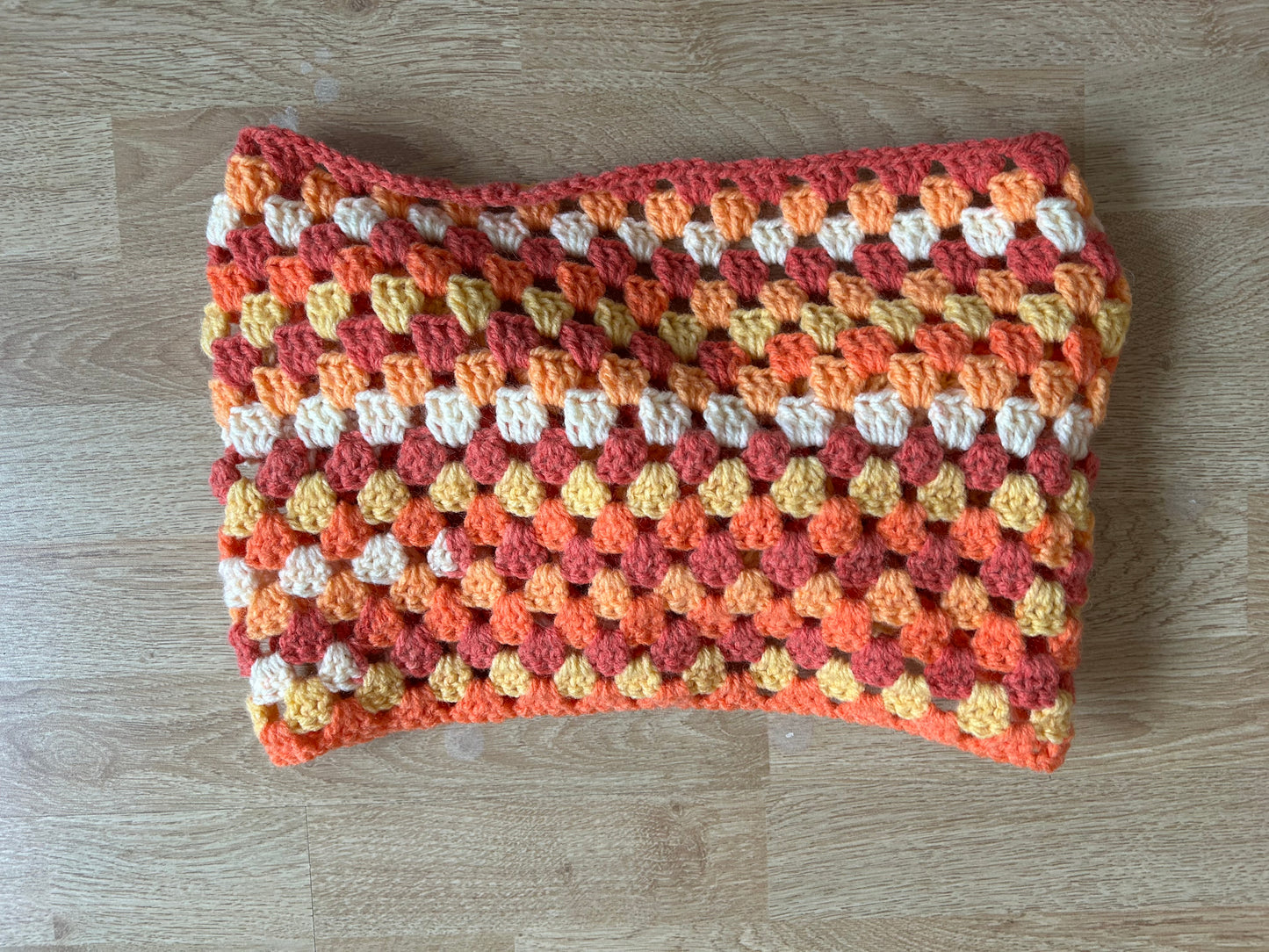 Orange&coral twist scarf