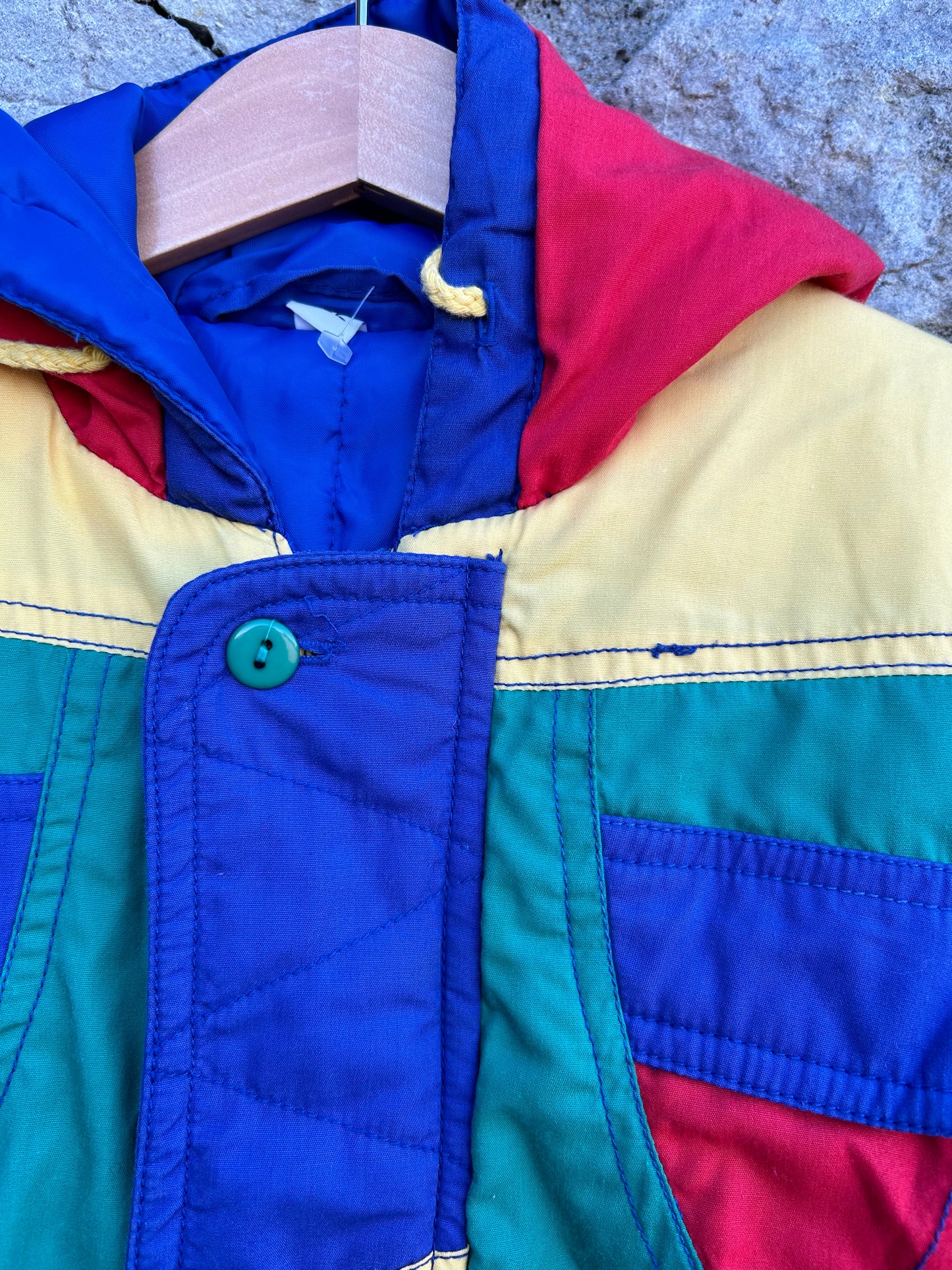 80s colourful snow suit with a backpack 18-24m (86-92cm)