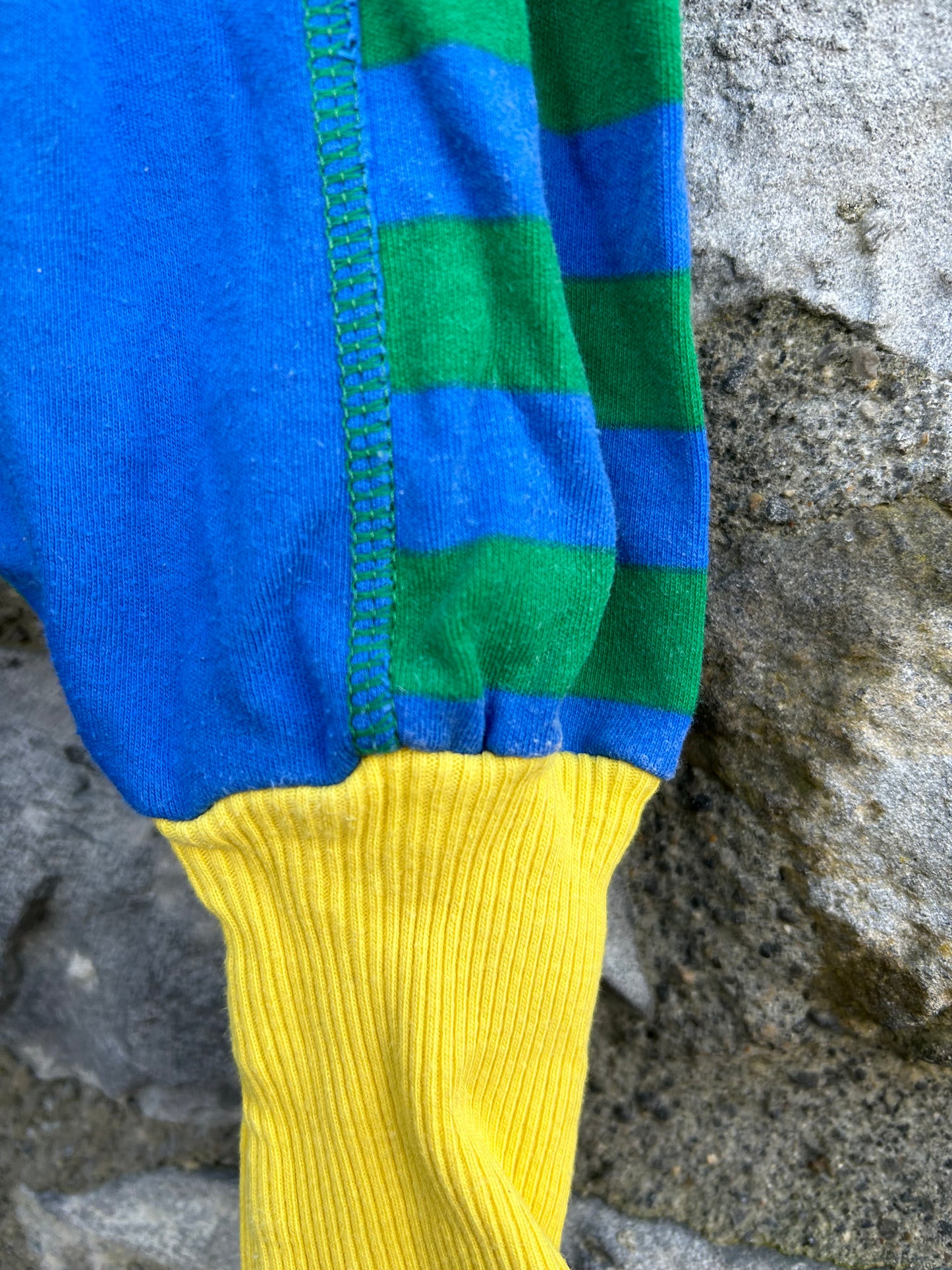 80s blue&green dungarees 0-3m (56-62cm)