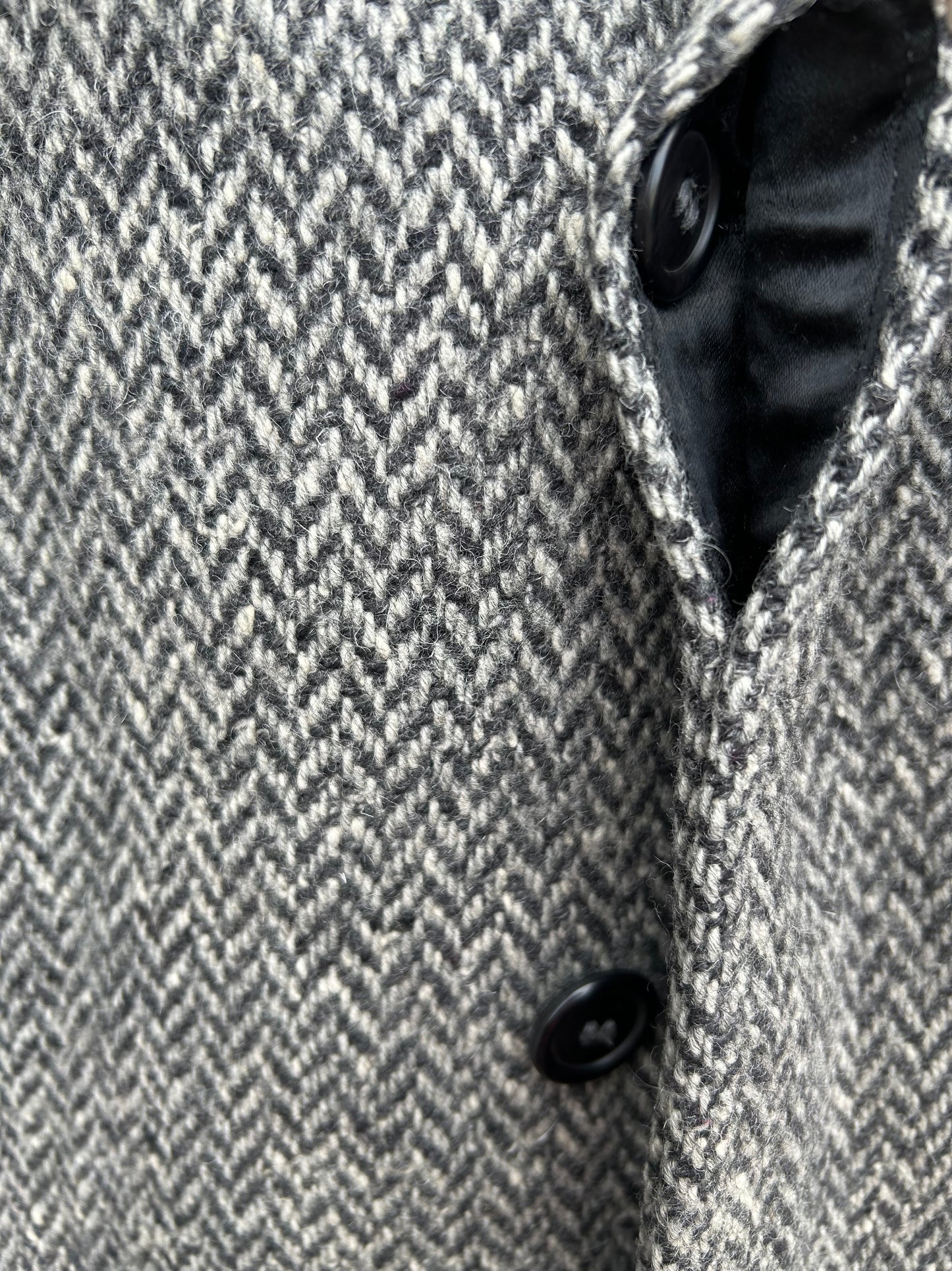 Tweed Wool Coat Medium