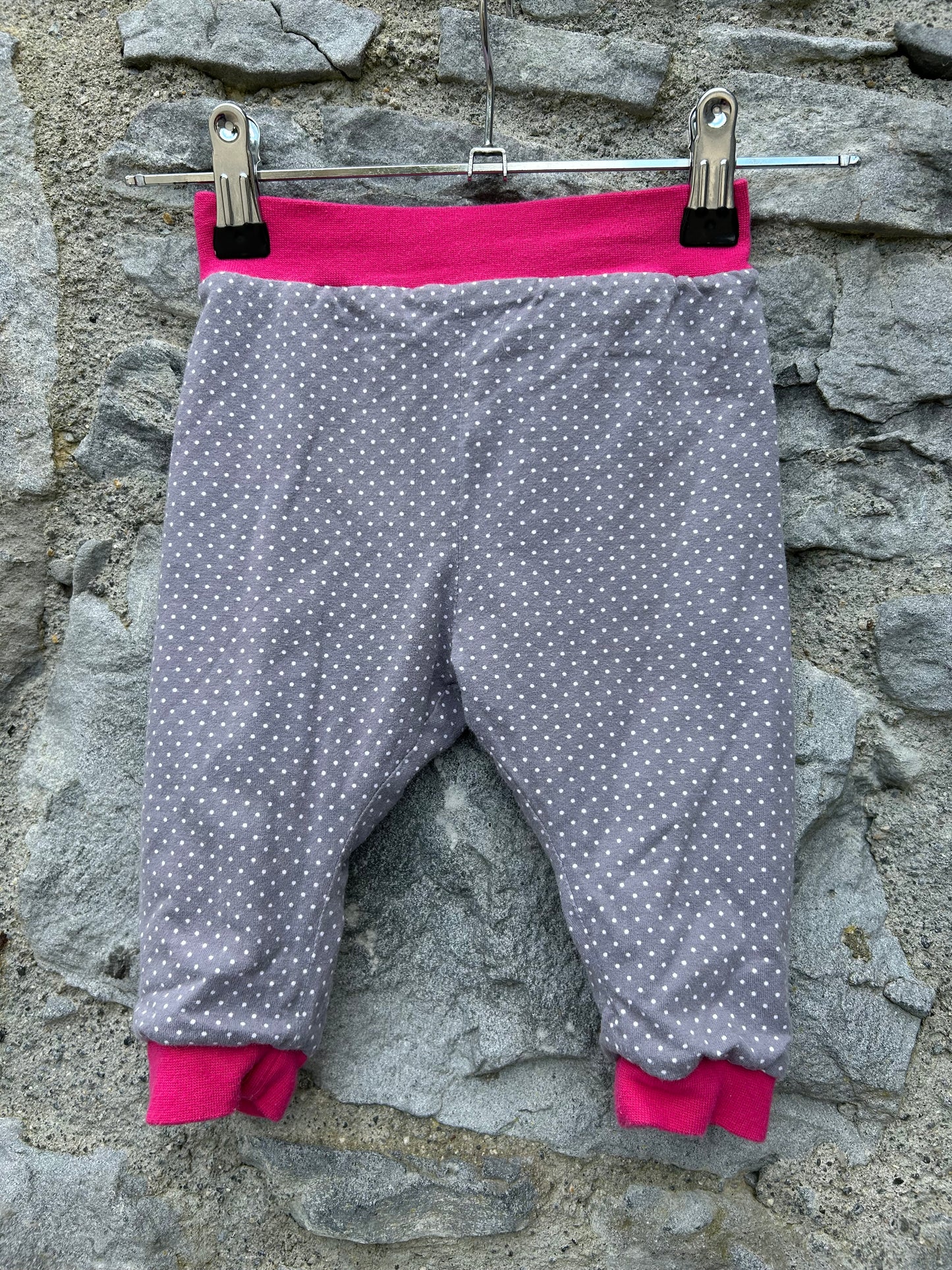 Narwhals pink reversible pants 3-6m (62-68cm)