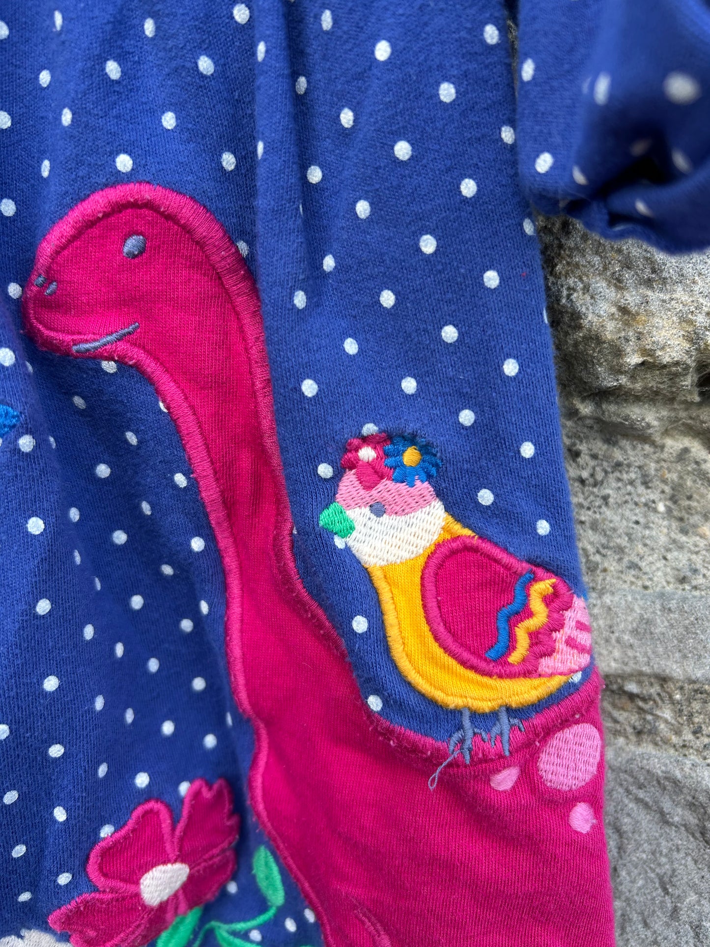 Friendly Dino polka dot dress 2-3y (92-98cm)