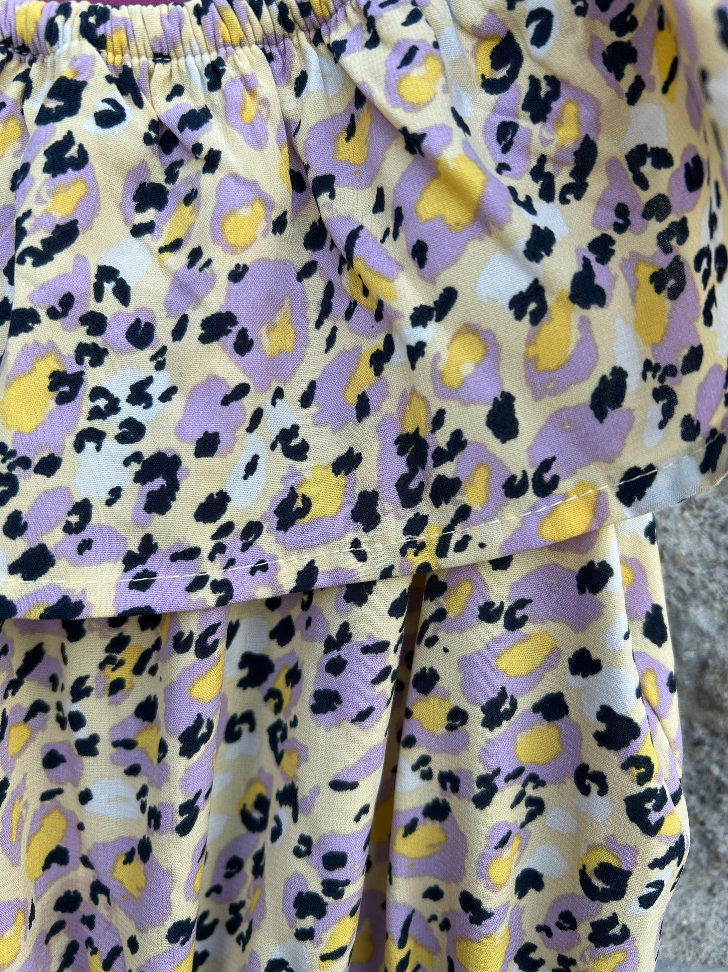 Purple&yellow leopard jumpsuit 6y (116cm)