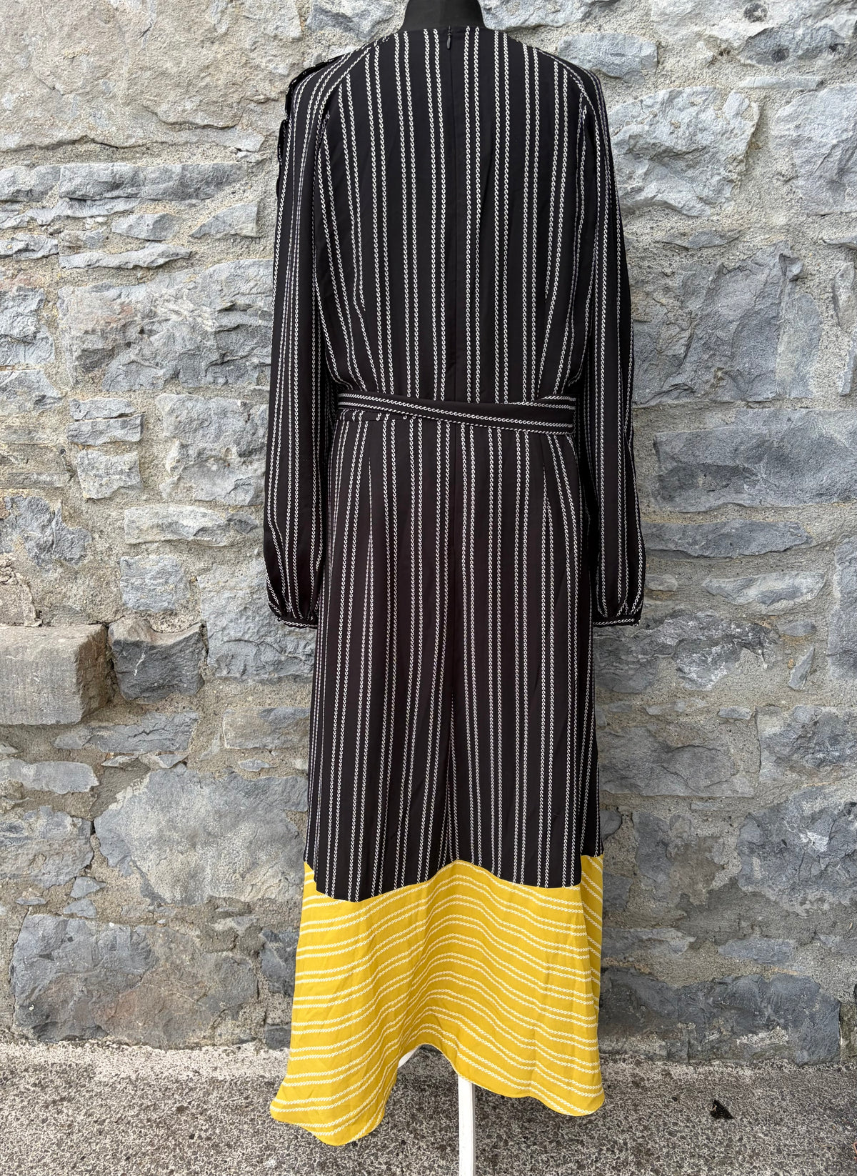 Contrast Hem black Dress uk 12