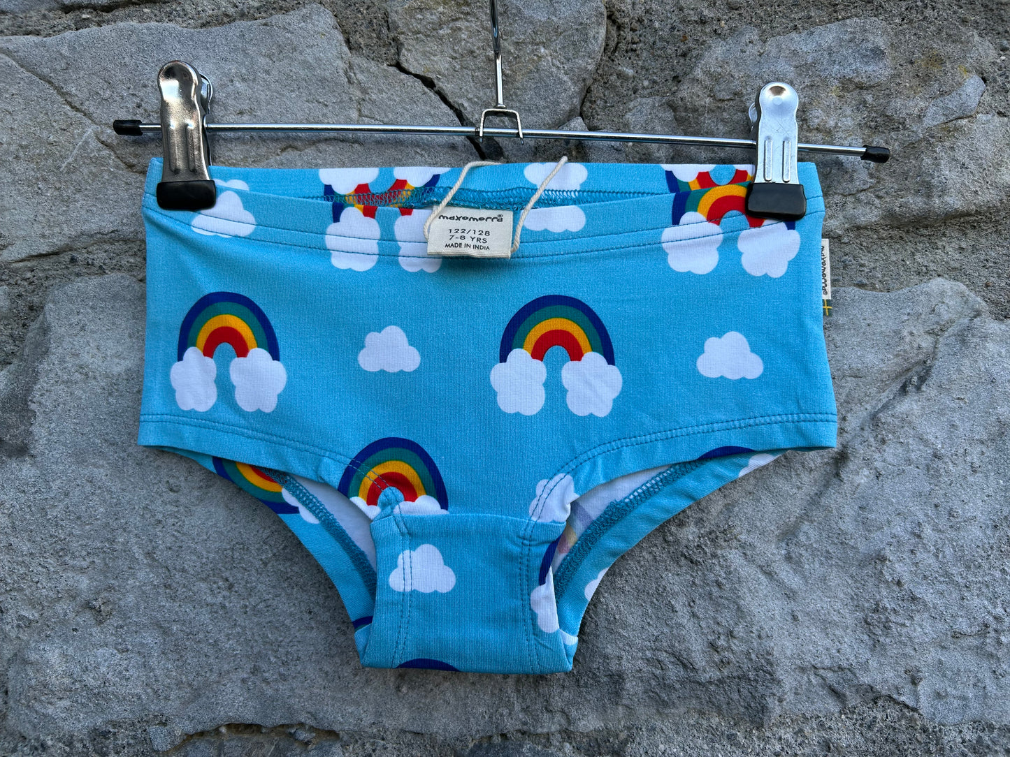 Blue rainbow briefs 7-8y (122-128cm)