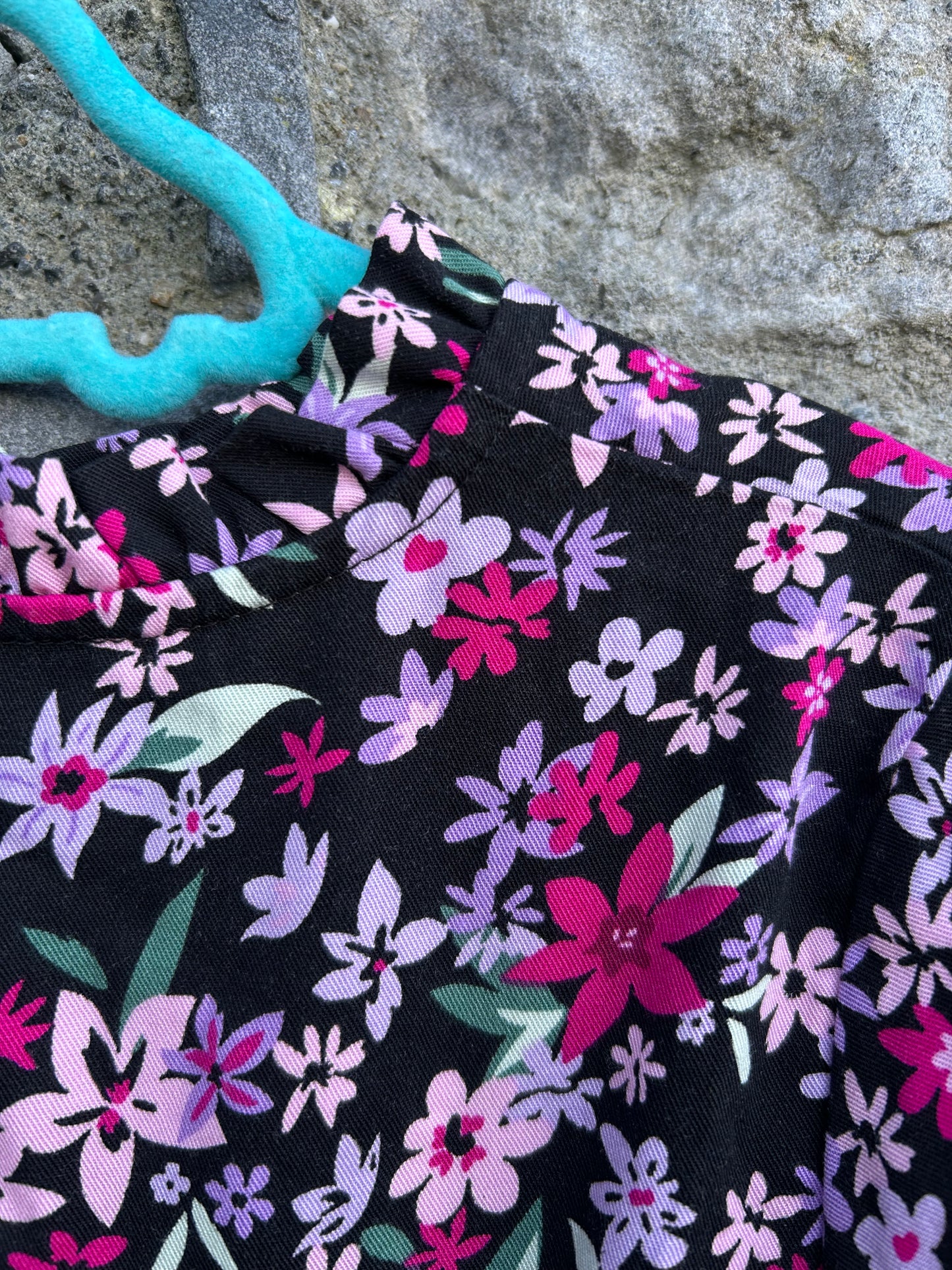 Pink&purple flowers dress 7-8y (122-128cm)