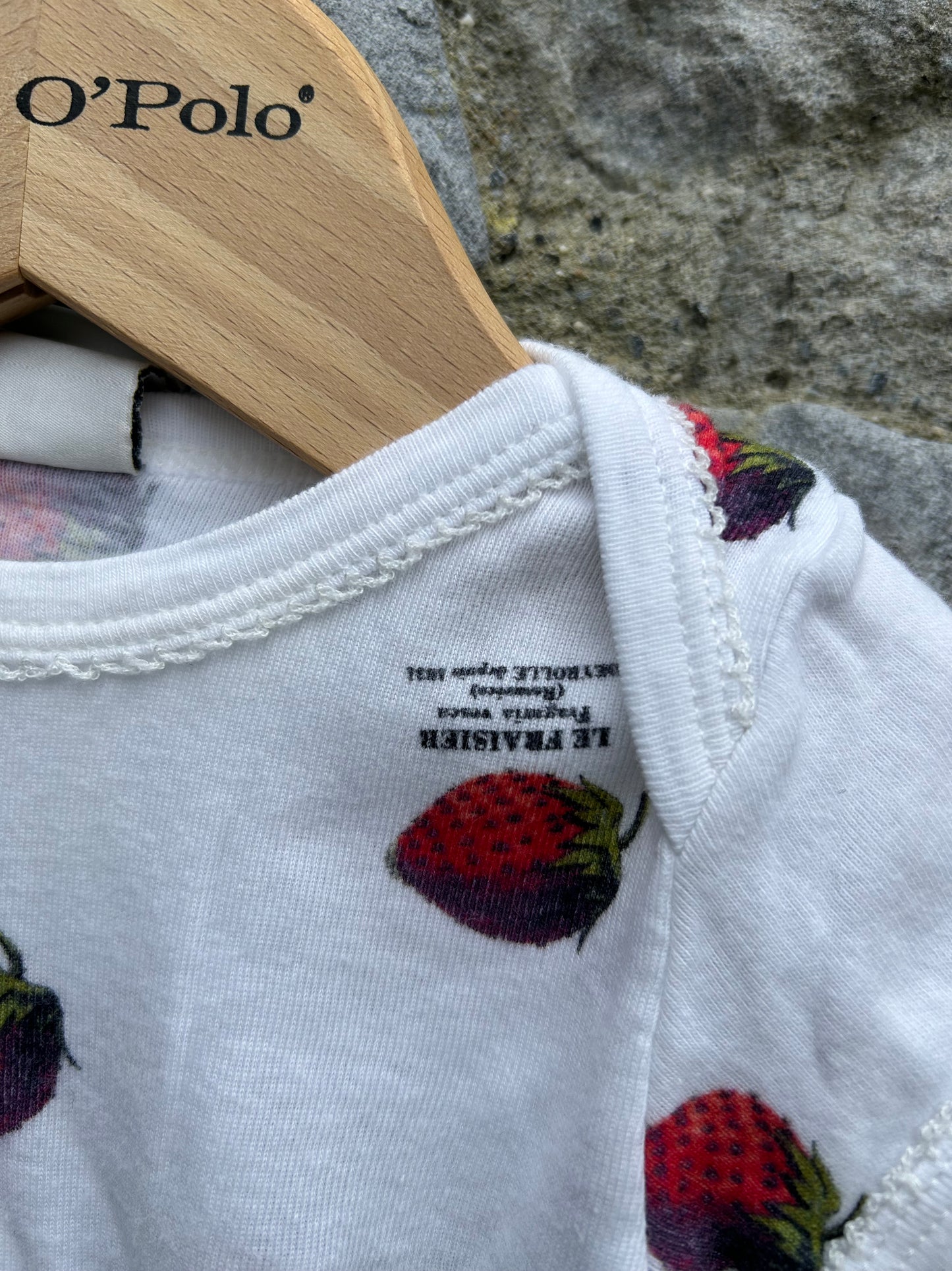 Wild Strawberries white vest 9m (74cm)