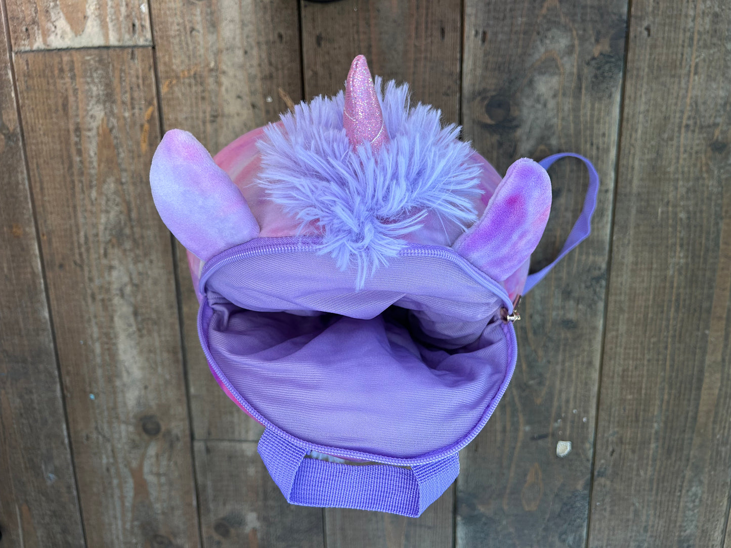 Lola the tie dye Unicorn squishy backpack