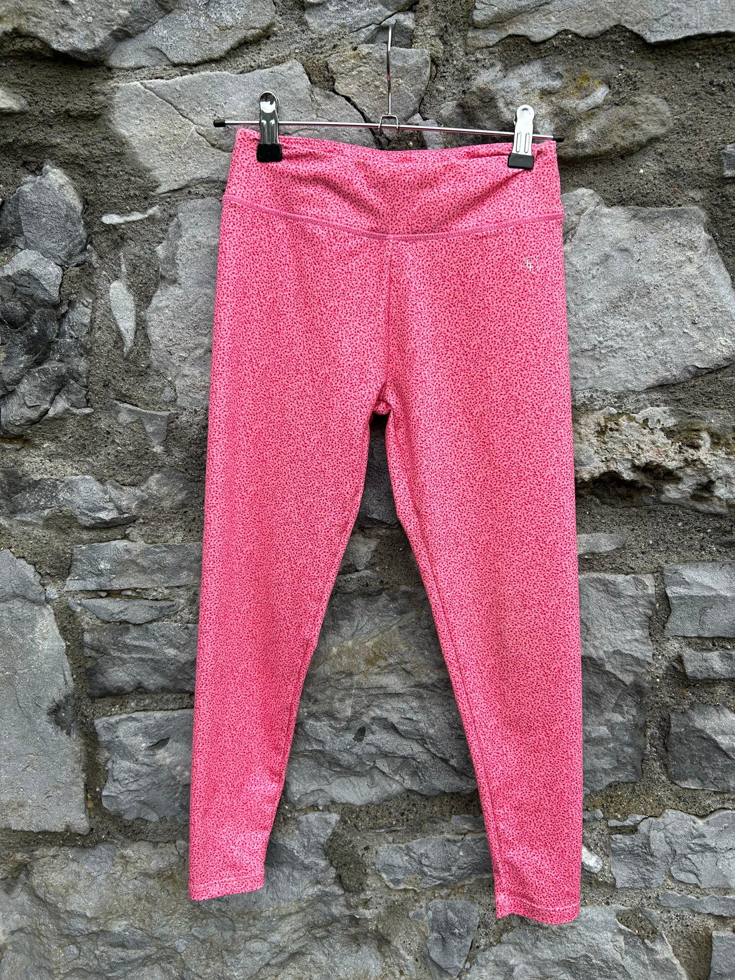 Pink spotty cropped leggings 8-9y (128-134cm)