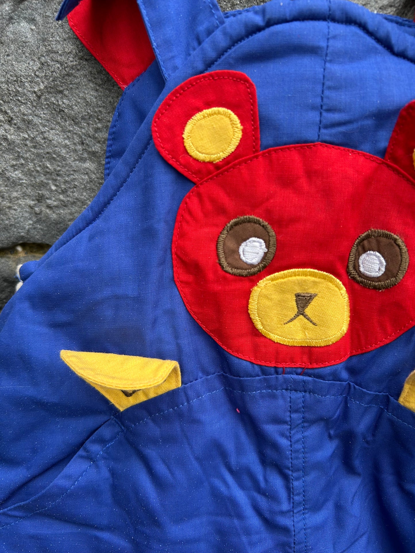 90s blue bear dungarees 3m (62cm)