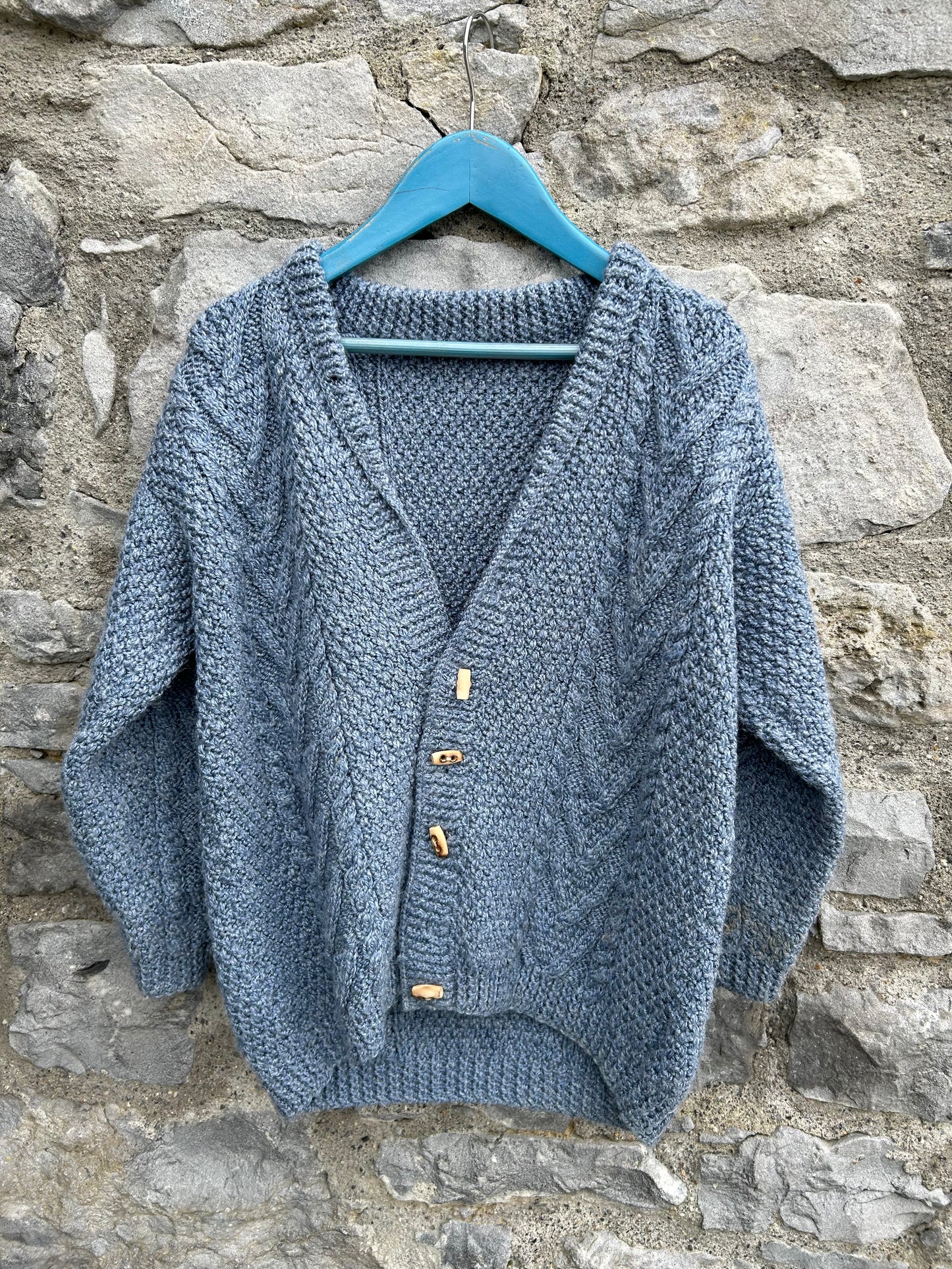 Petrol knitted cardigan 9-10y (134-140cm)