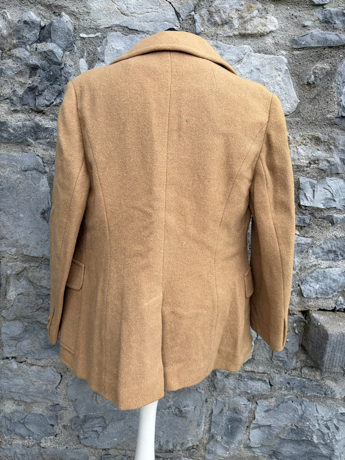 80s camel-colored wool jacket uk 8-10