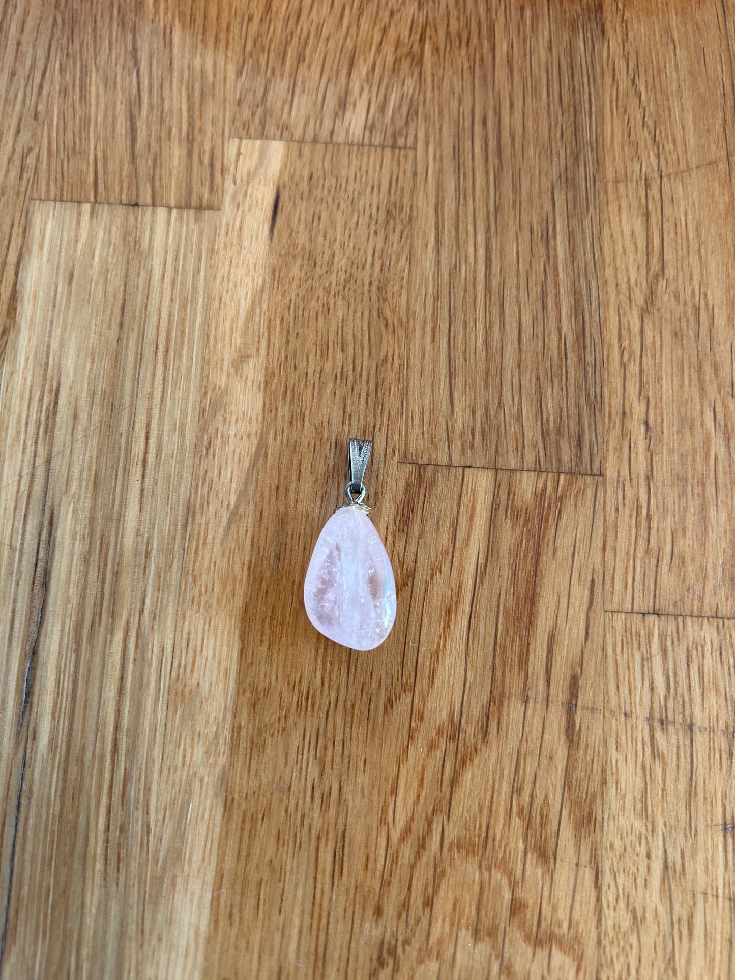 Pink quartz pendant