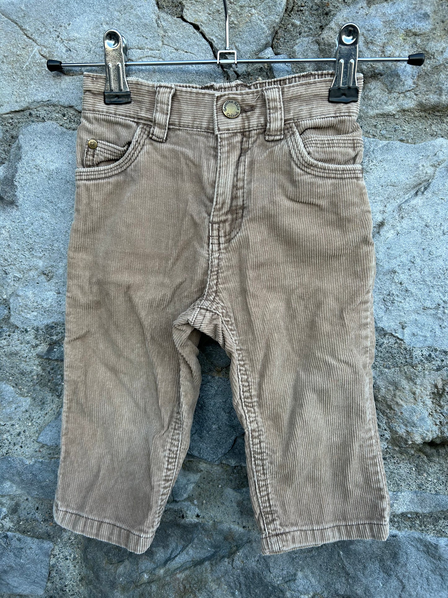 Y2K beige cords 9-12m (74-80cm)