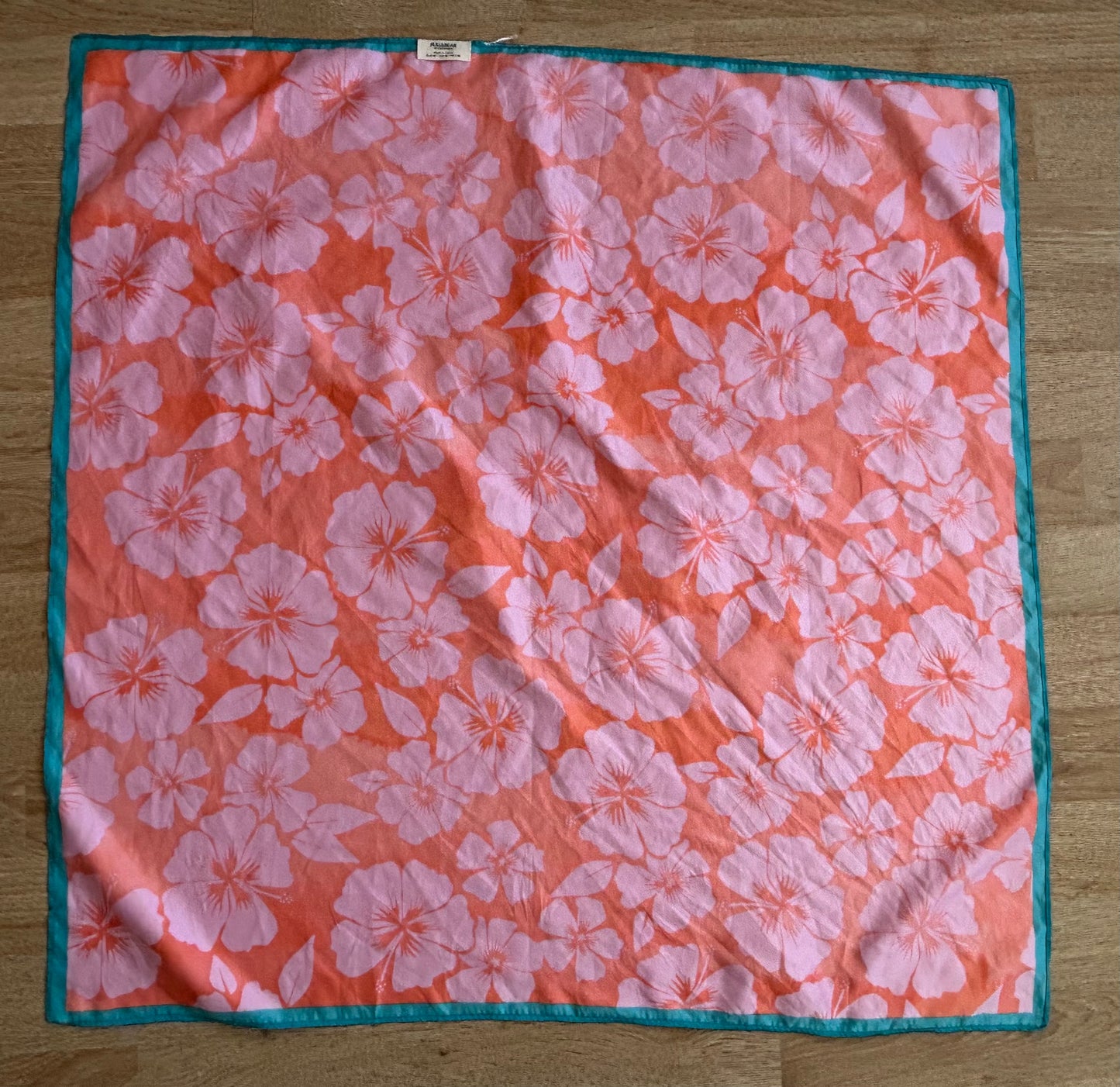 Pink&orange floral scarf