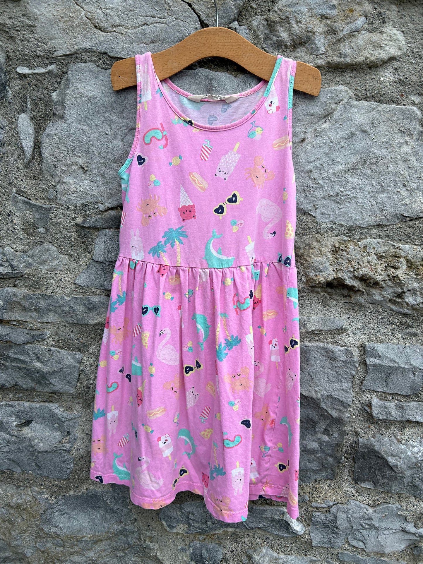 Pink summer dress 7y (122cm)