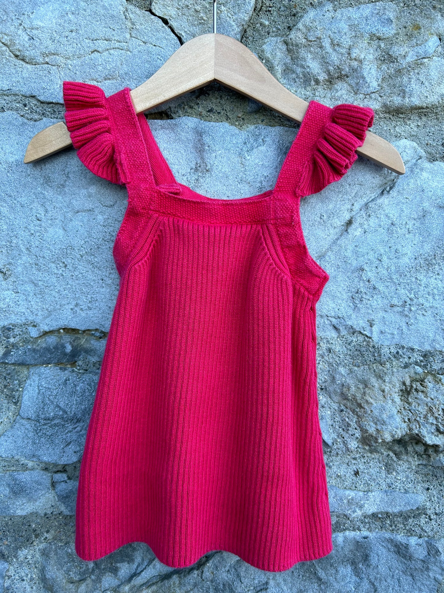 Rainbow pink pinafore 3-6m (62-68cm)