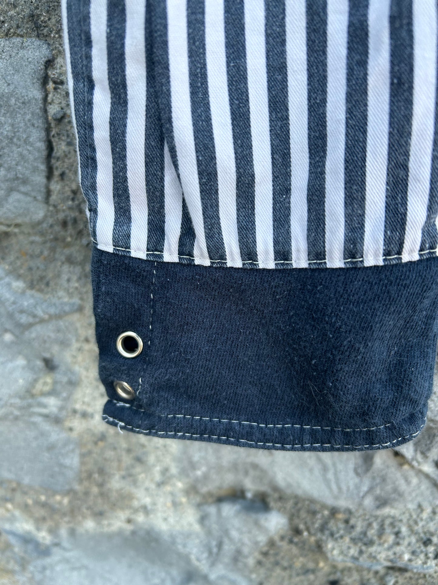 90s black stripy dungarees 6m (68cm)