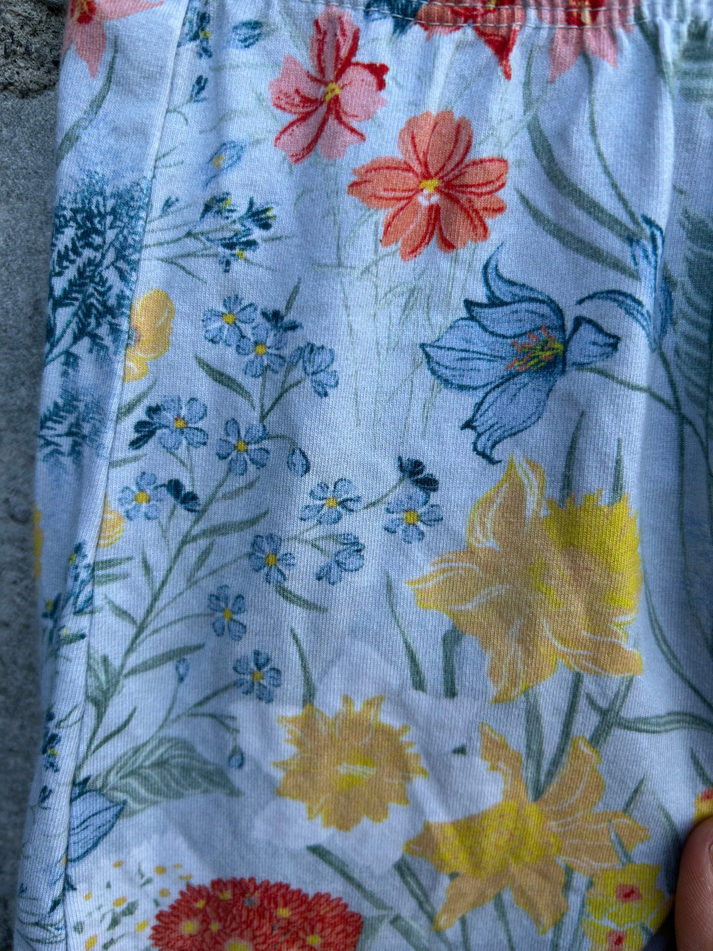 Spring flowers blue pants 12-18m (80-86cm)