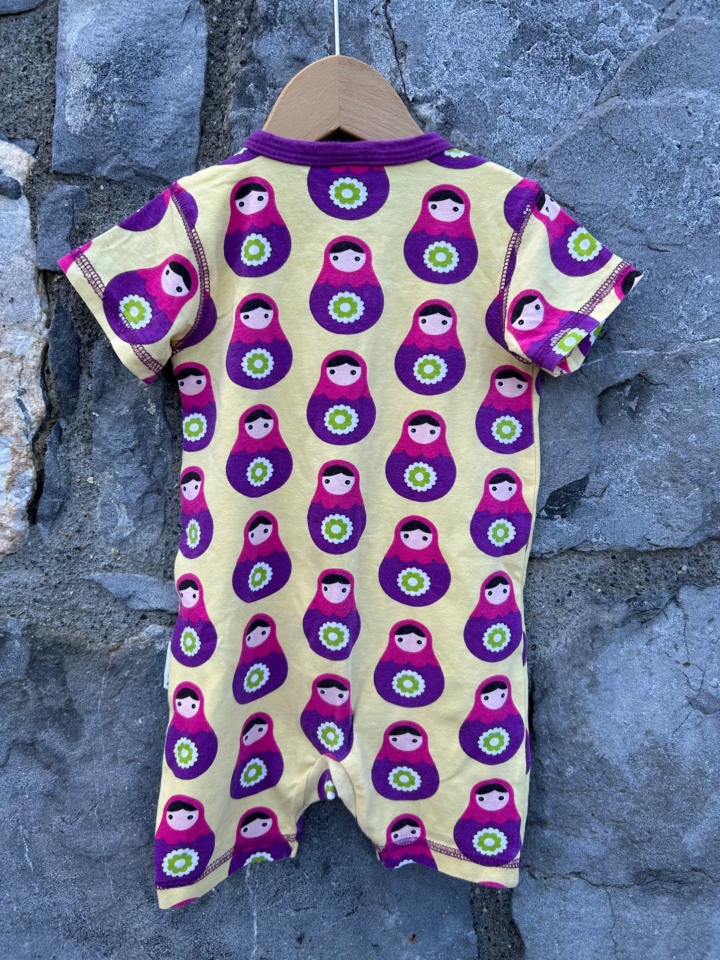 Babushka yellow rompers 6m (68cm)