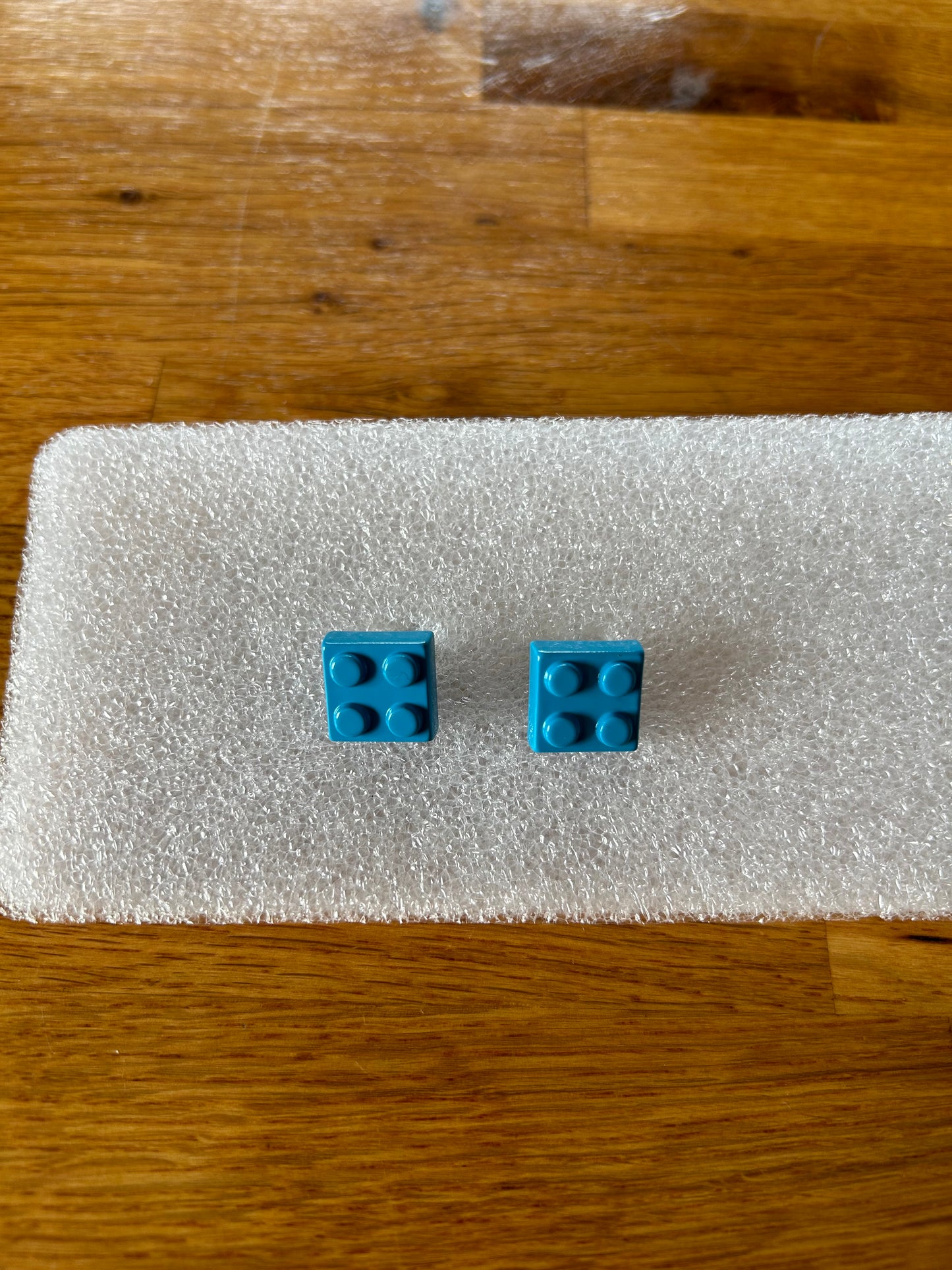 LEGO Light blue block cufflinks