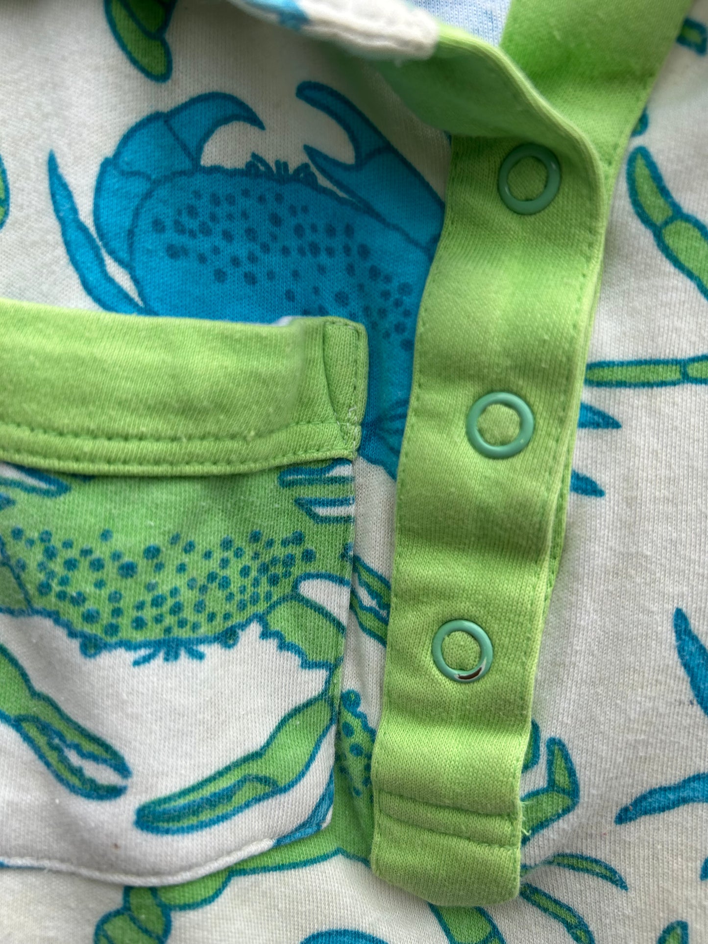 Green crabs polo top 12m (80cm)