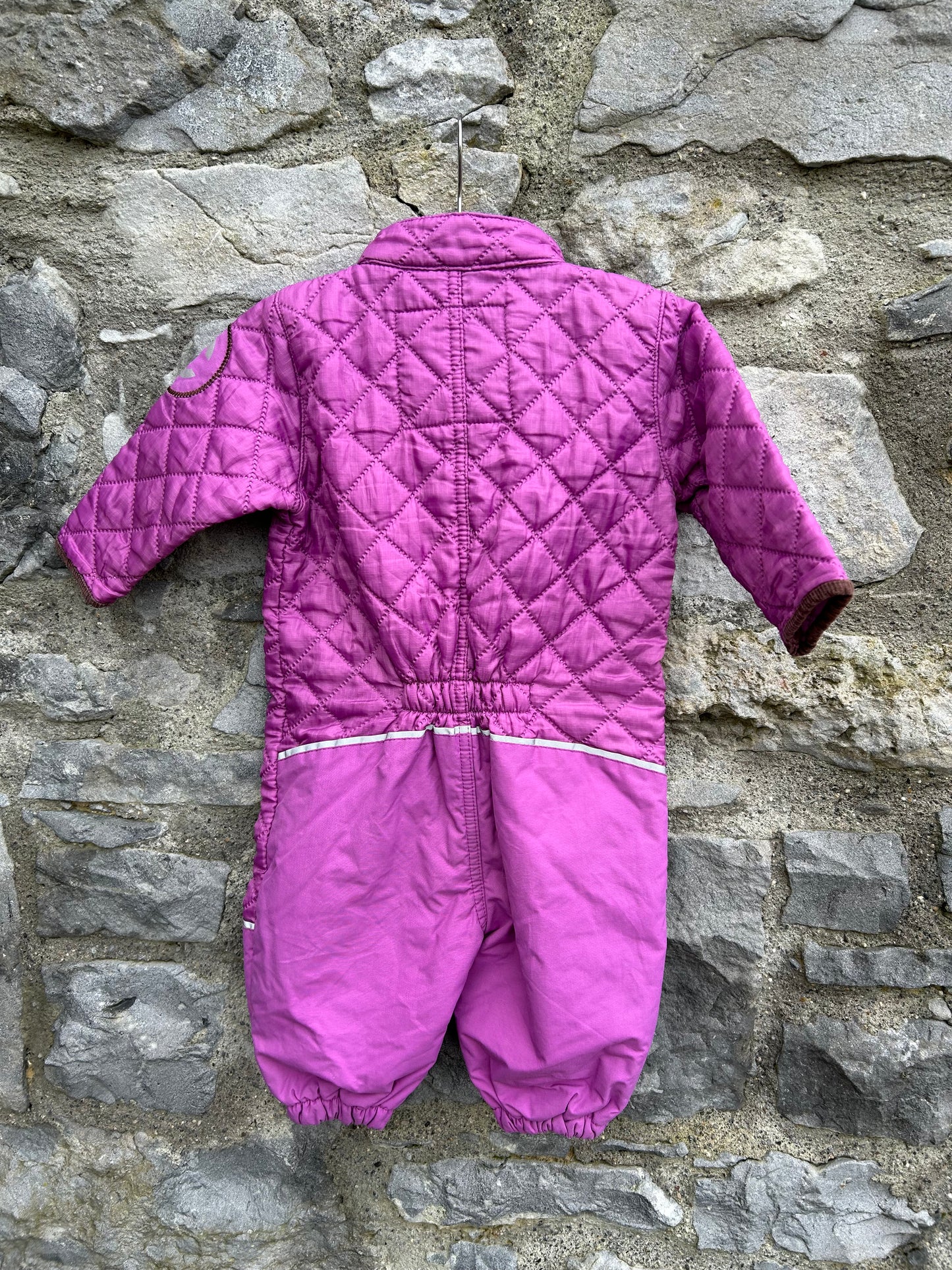 Pink quilted pramsuit 9m (74cm)