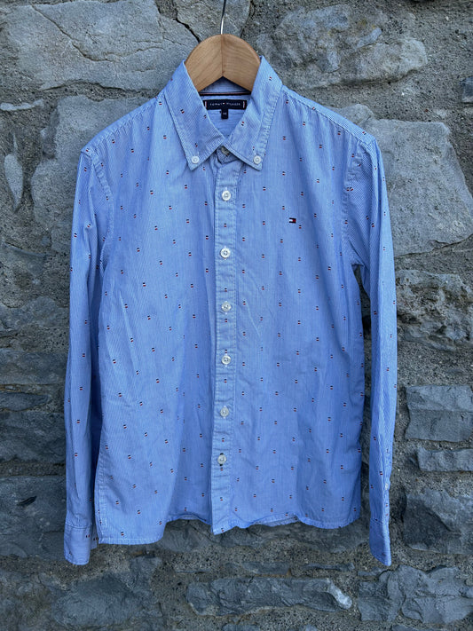 TH blue stripy shirt  9-10y (134-140cm)