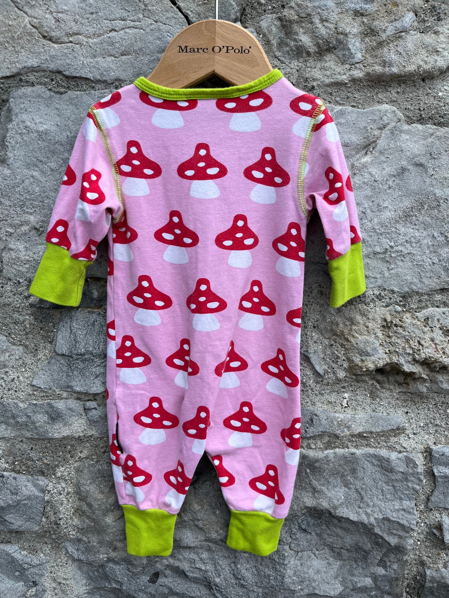 Pink mushroom onesie 0-1m (50-56cm)