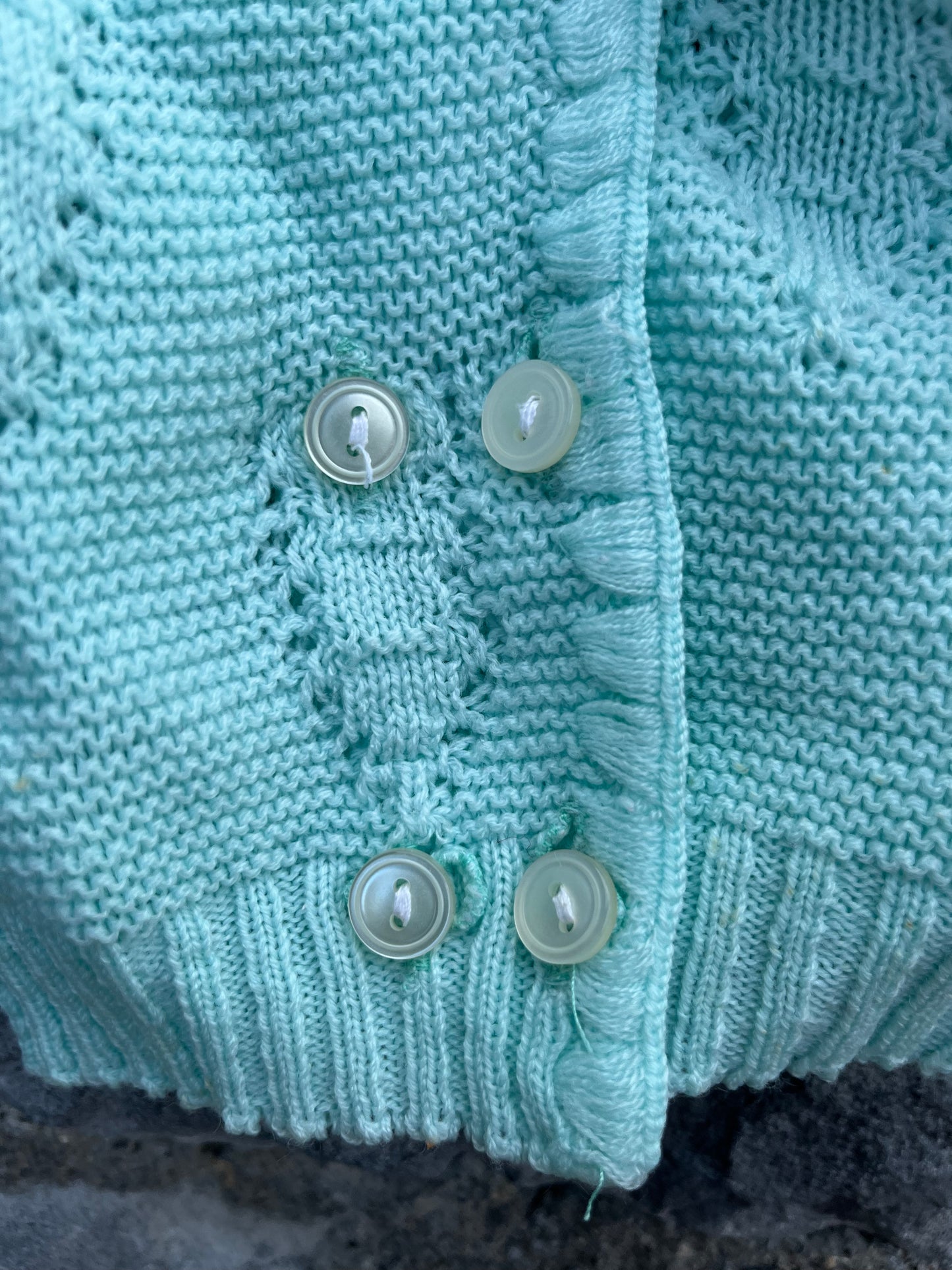 80s aquamarine cardigan 9-12m (74-80cm)