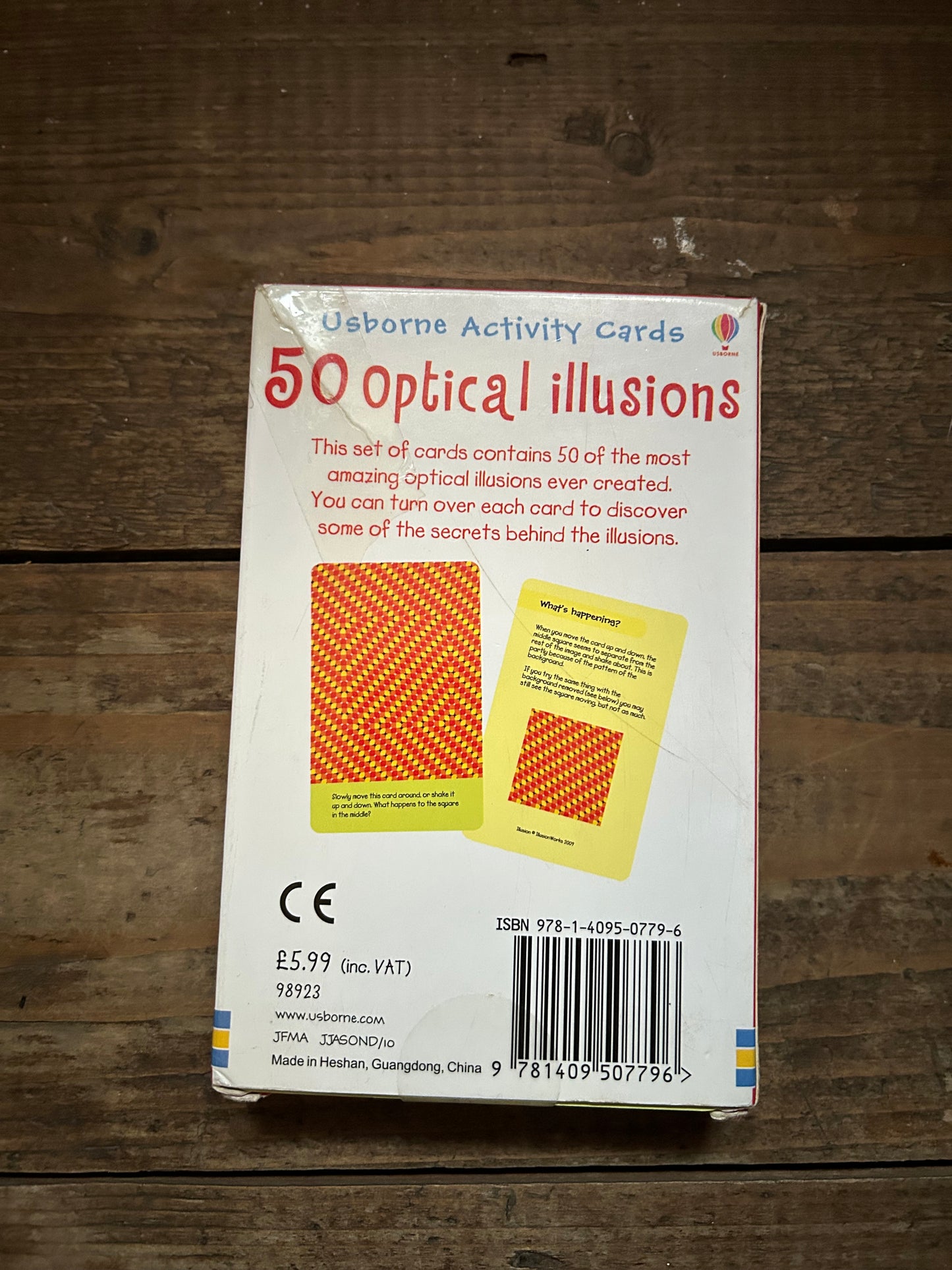 50 optical illusions card