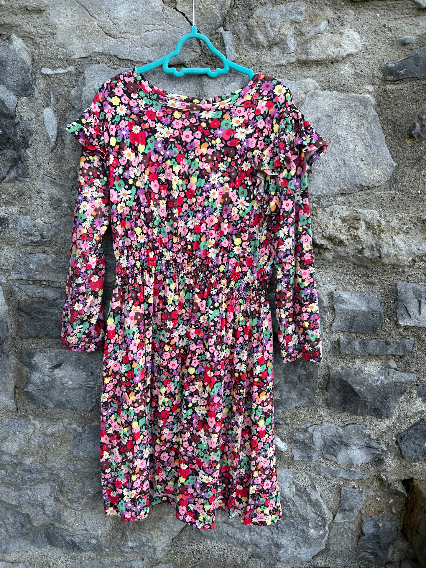 Colourful flowers dress 10-11y (140-146cm)