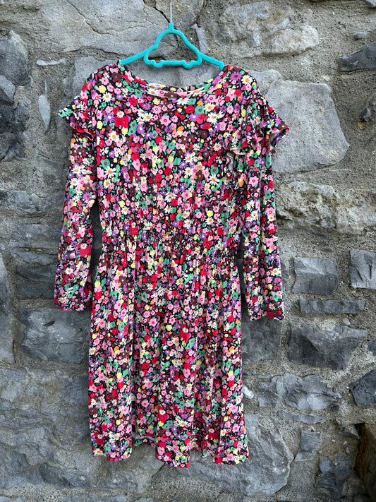 Colourful flowers dress  10-11y (140-146cm)