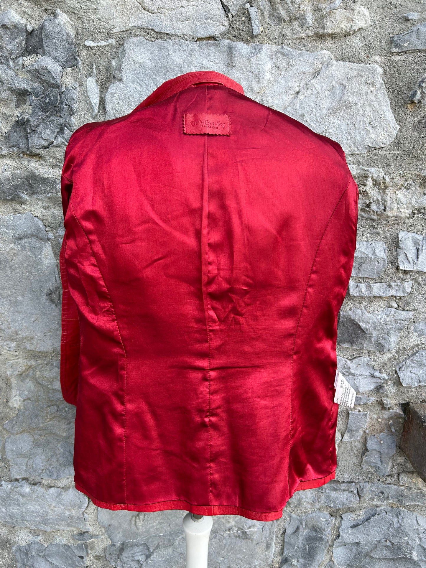Red leather jacket uk 12