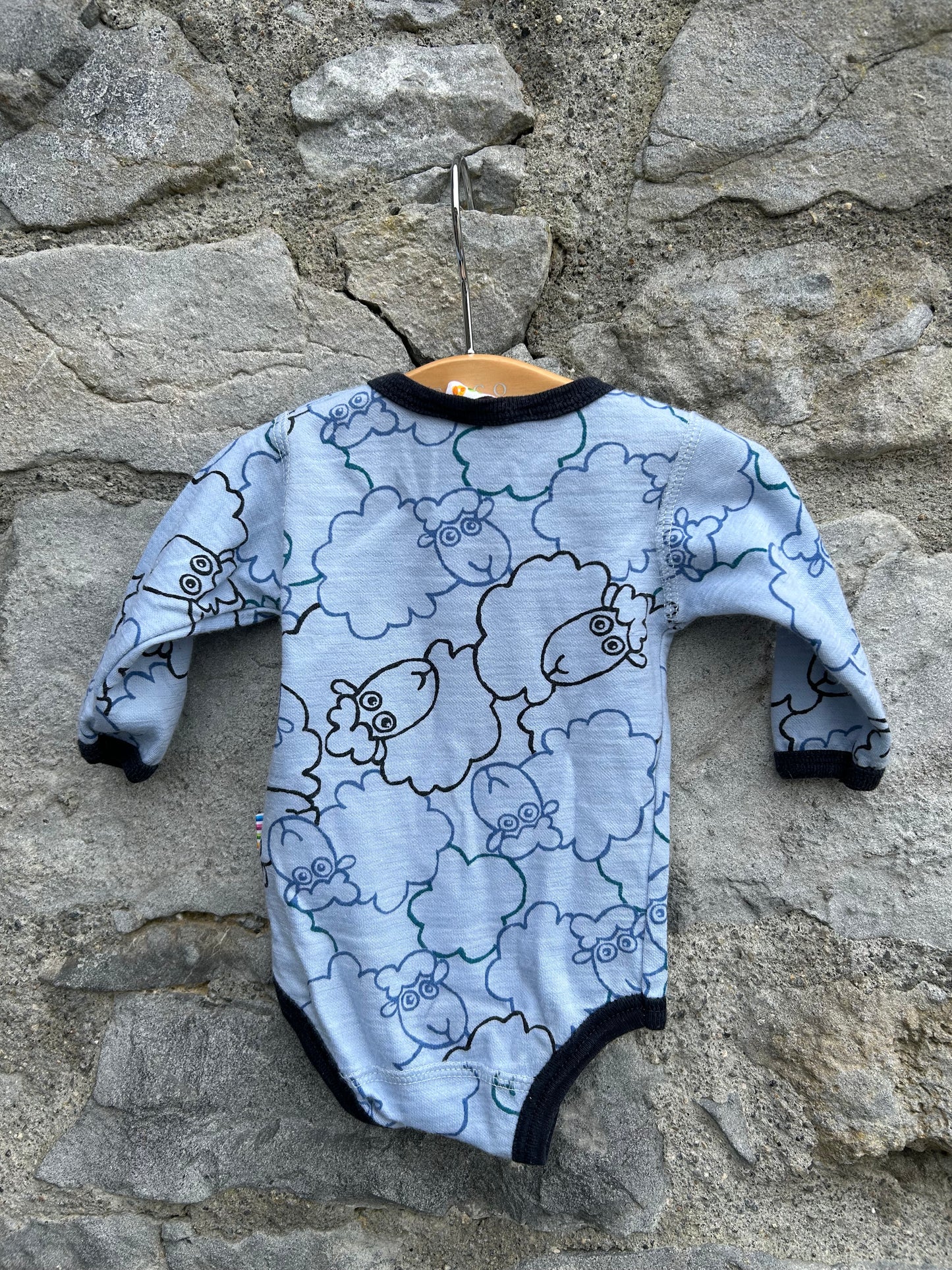 Sheep blue woolly vest Newborn (50cm)