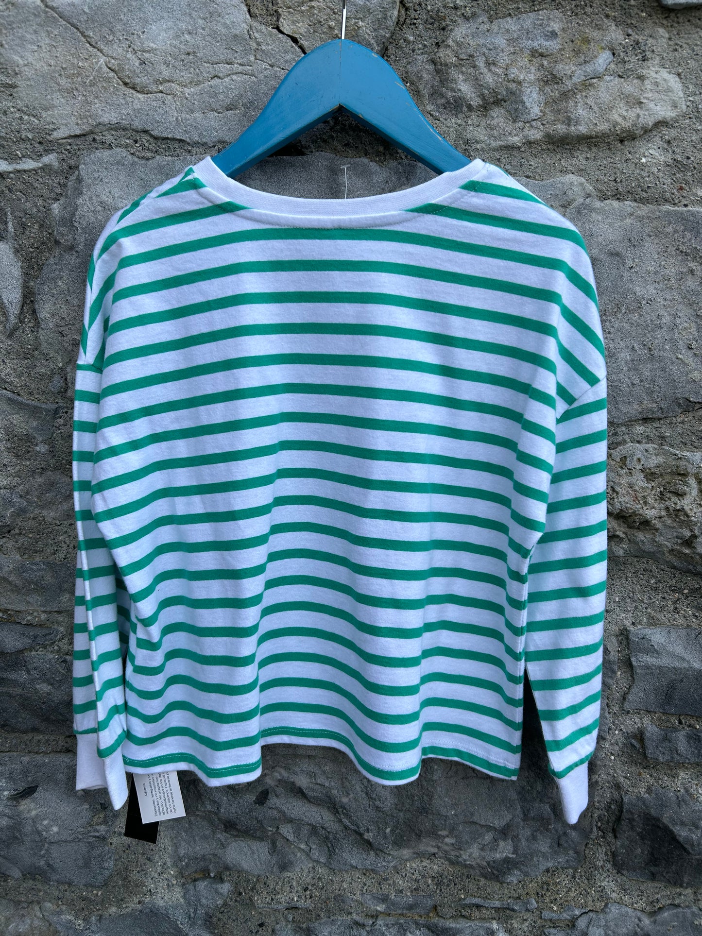Butterfly green stripy top 7-8y (122-128cm)