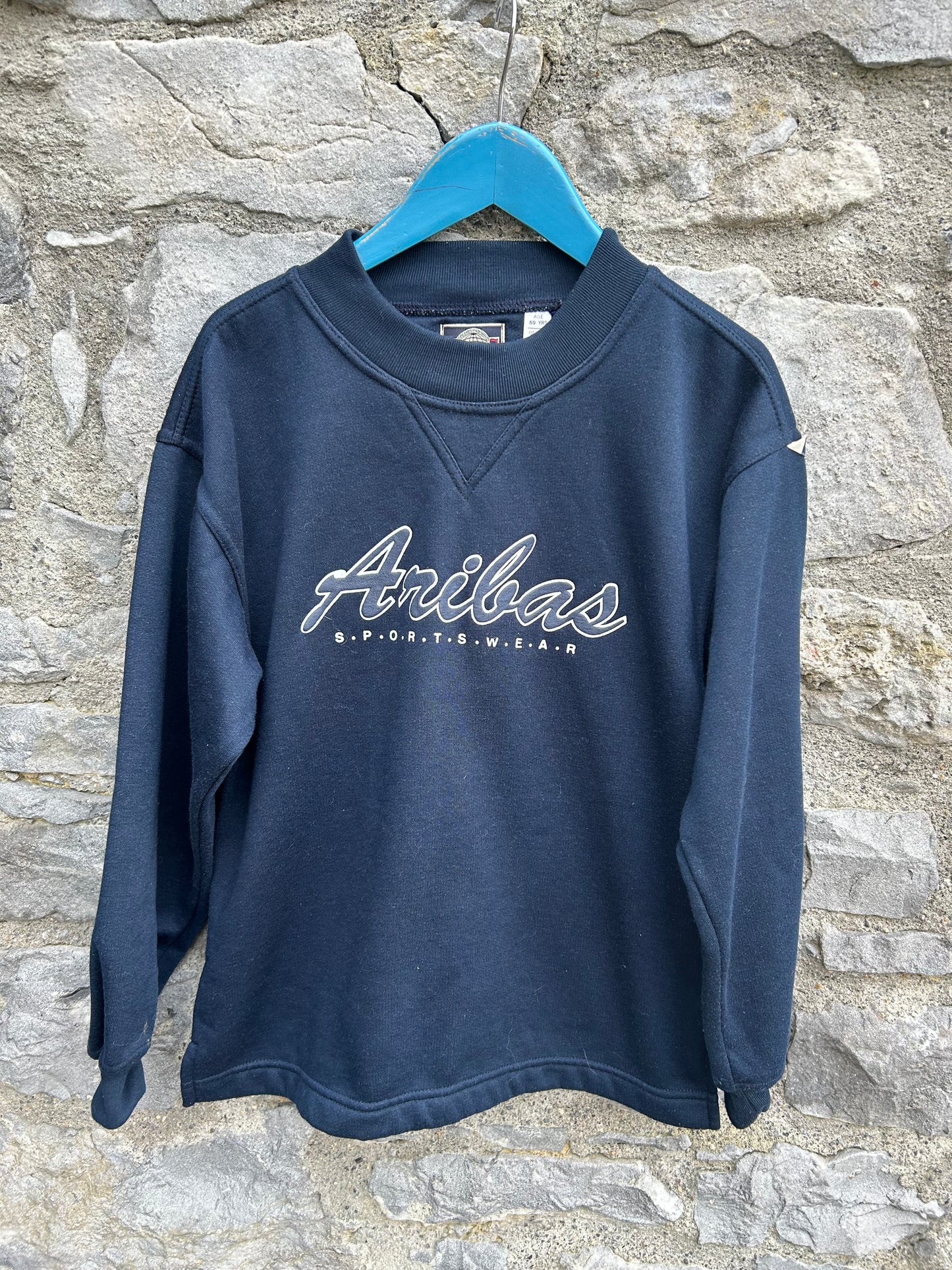 Aribas 90s navy sweatshirt 8-9y (128-134cm)