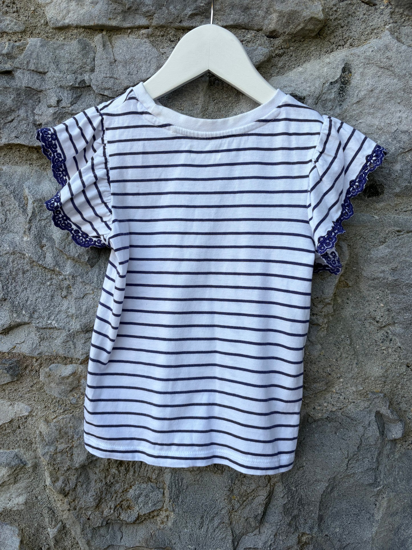 Navy stripy top 4y (104cm)