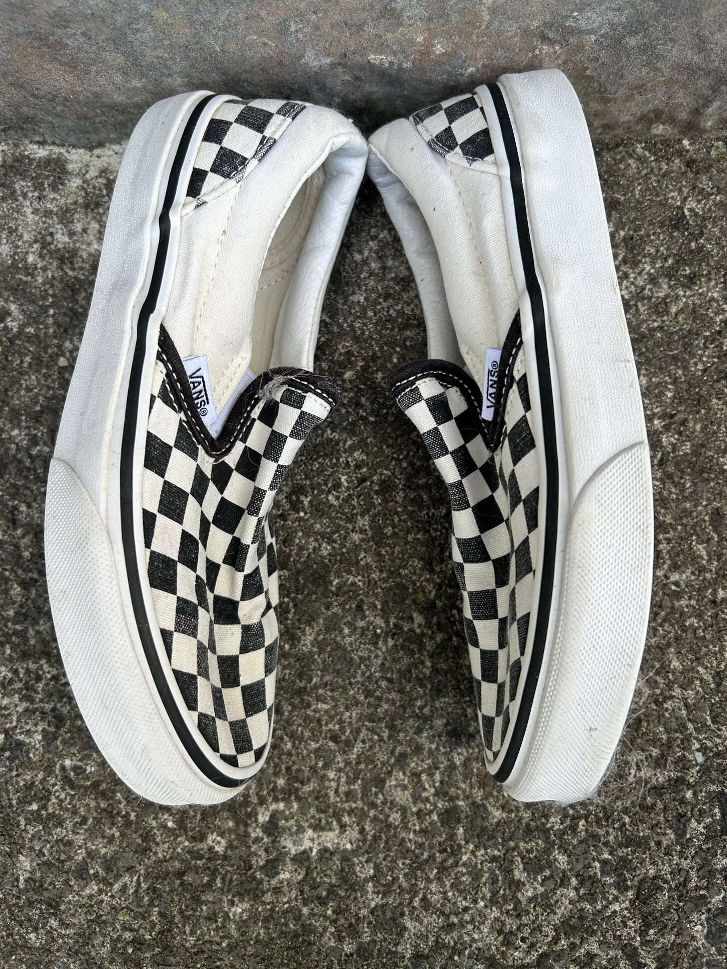 Black&off white Checker slip ons uk 1.5 (eu 34)