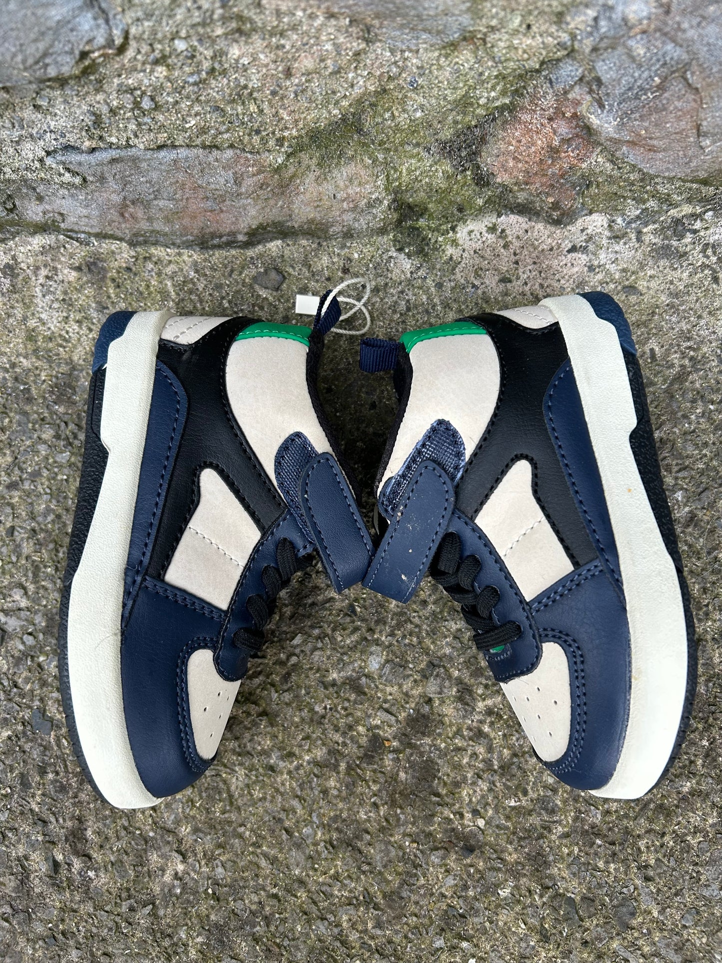 Navy&white hi tops trainers uk 6 (eu 23)