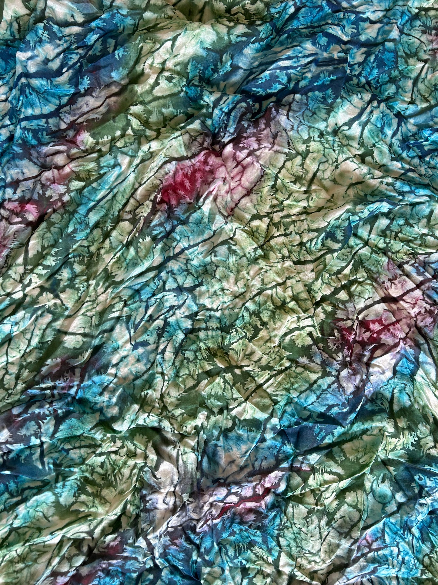 Blue&green abstract scarf