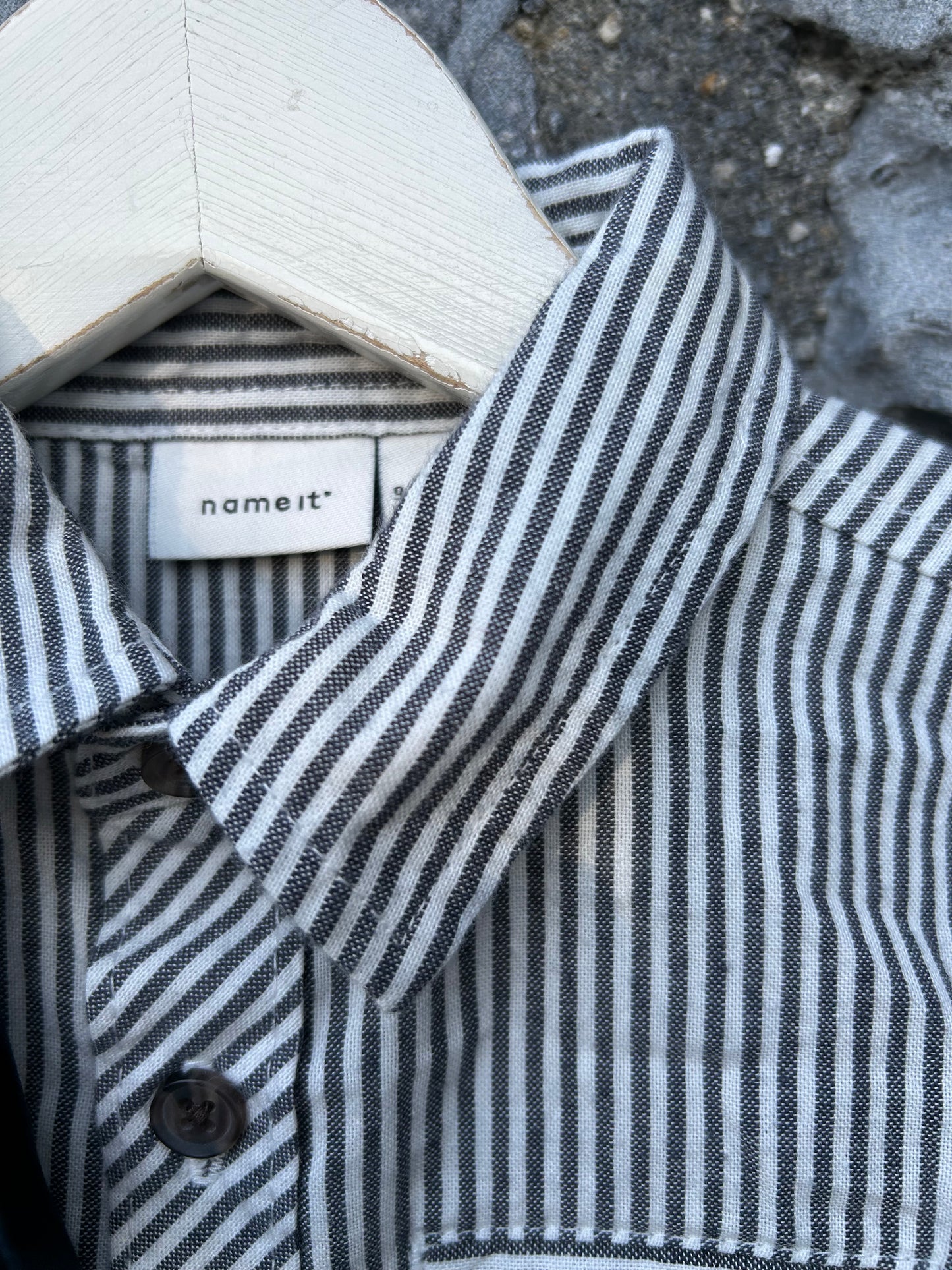 Black stripy shirt 9-12m (74-80cm)