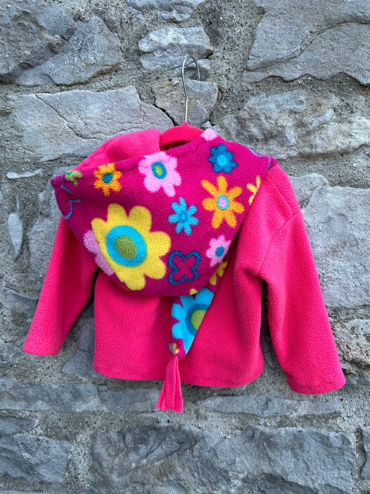 Pixie pink floral fleece 6-12m (68-80cm)