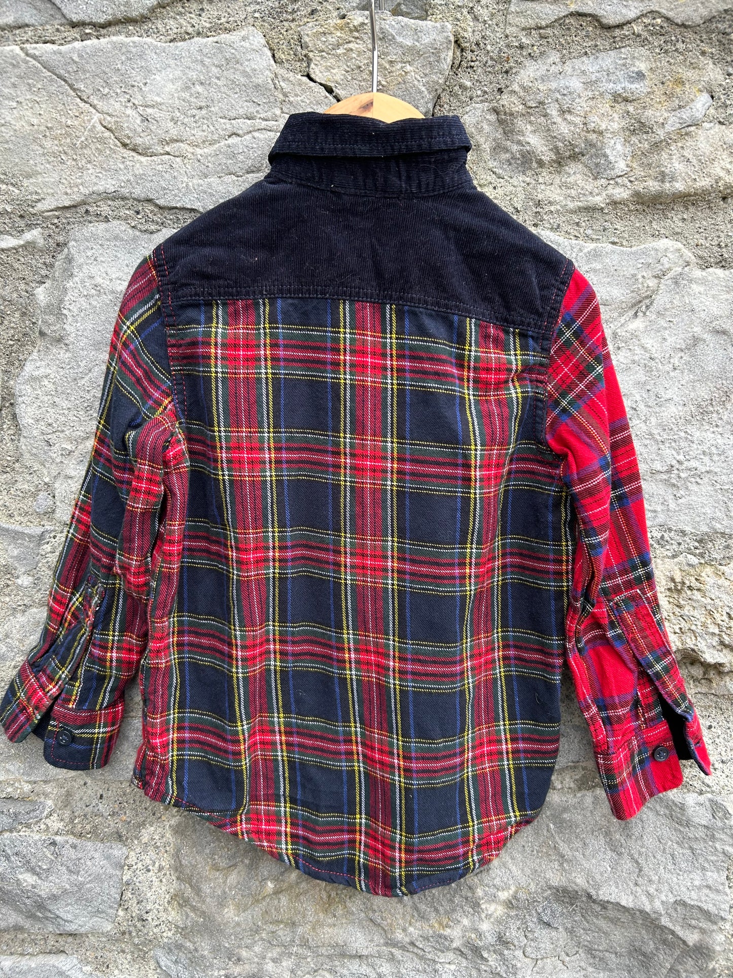 Red&navy check shirt 3y (98cm)