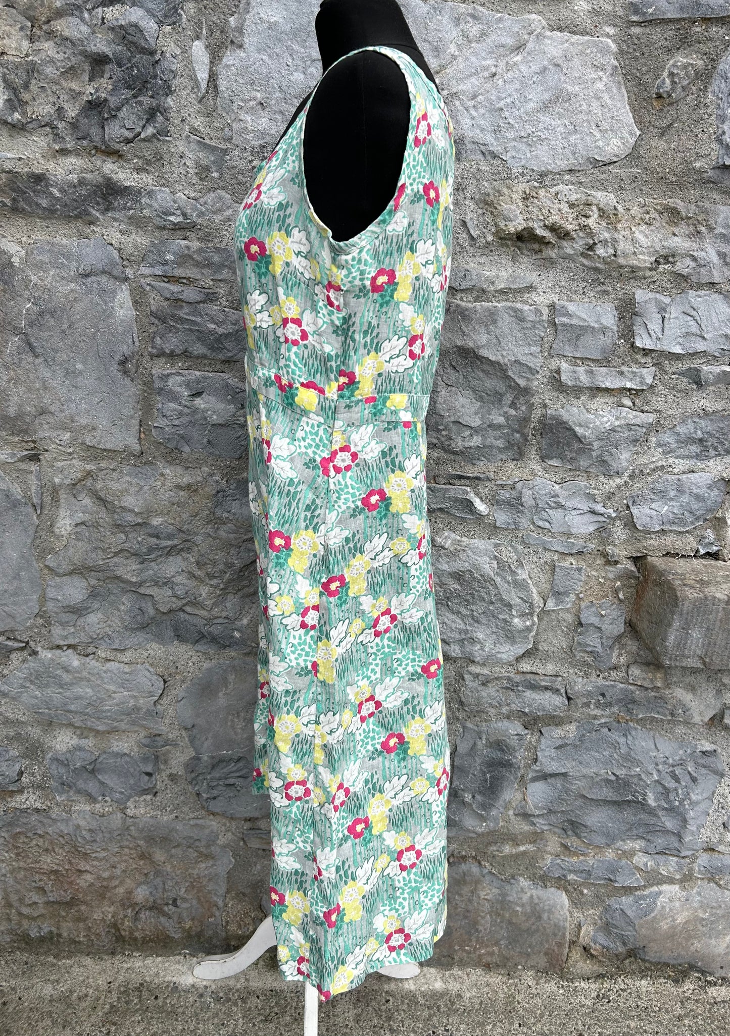 Green&grey floral dress uk 12