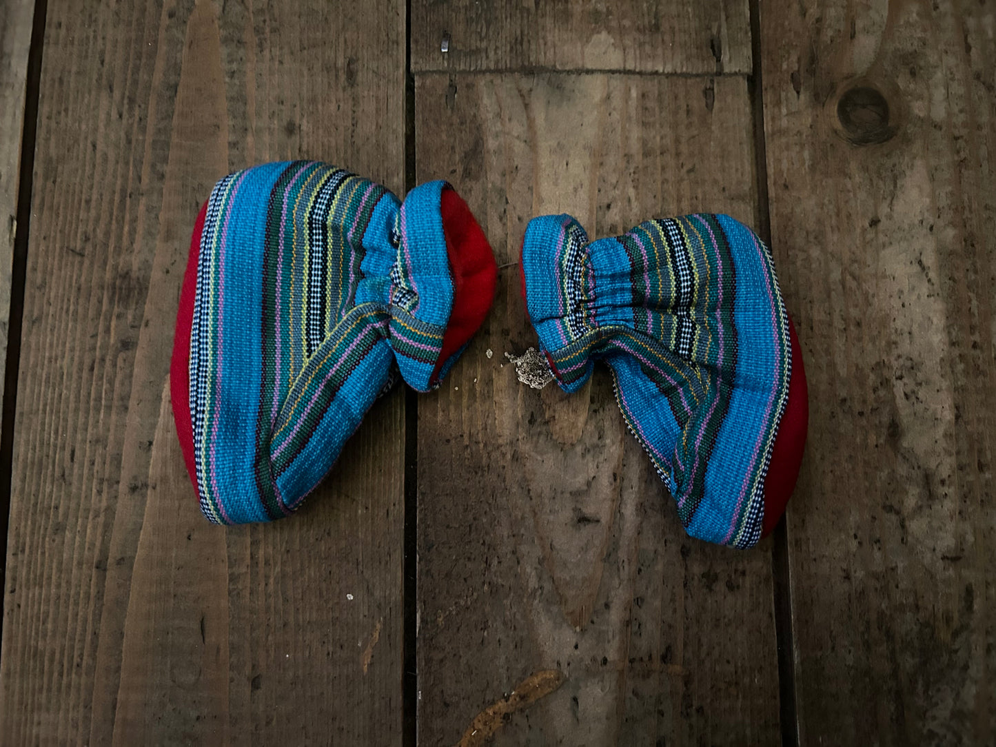 Blue and red baby slippers 3-6m (62-68cm)