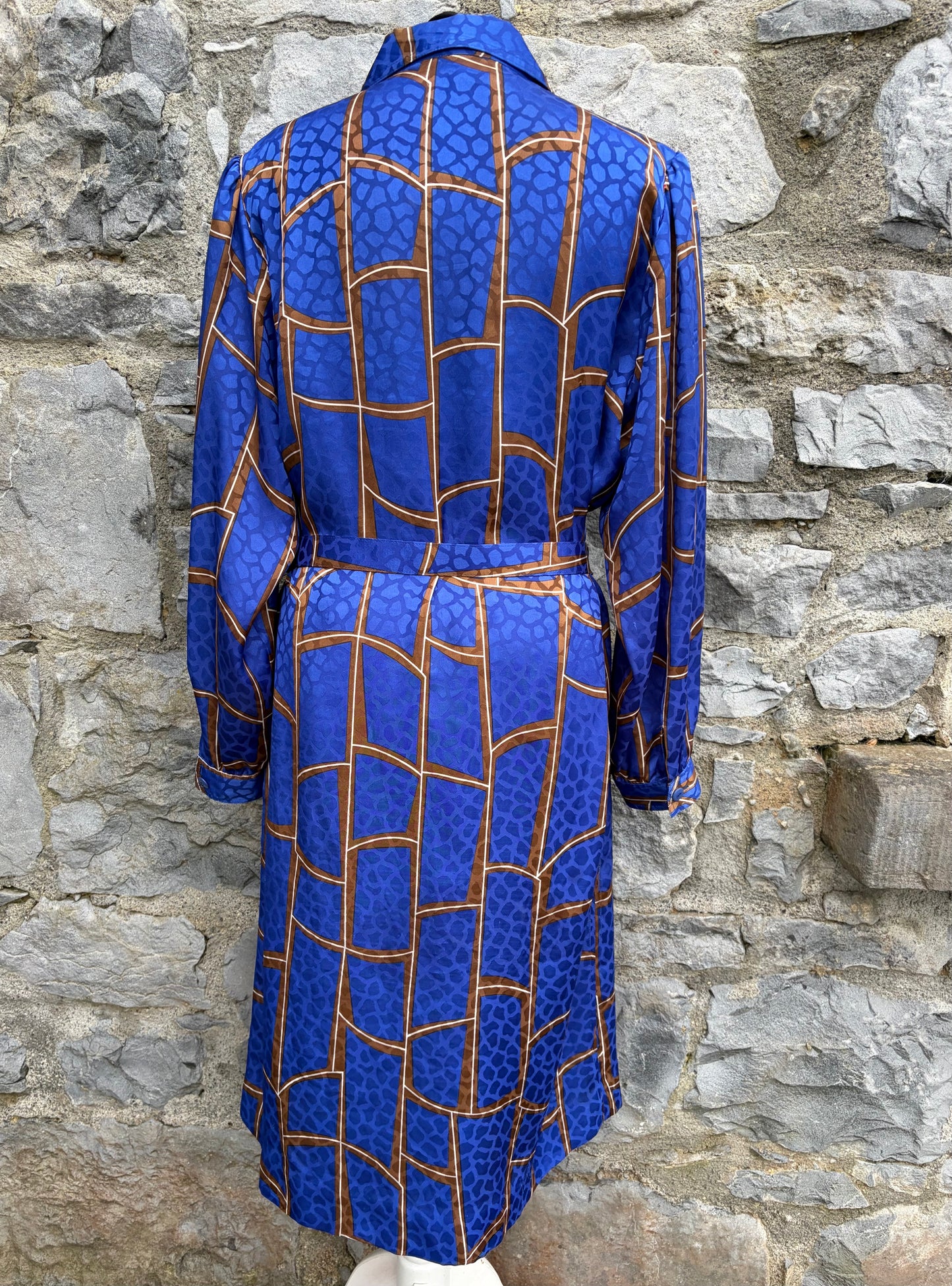 80s blue dress uk 12
