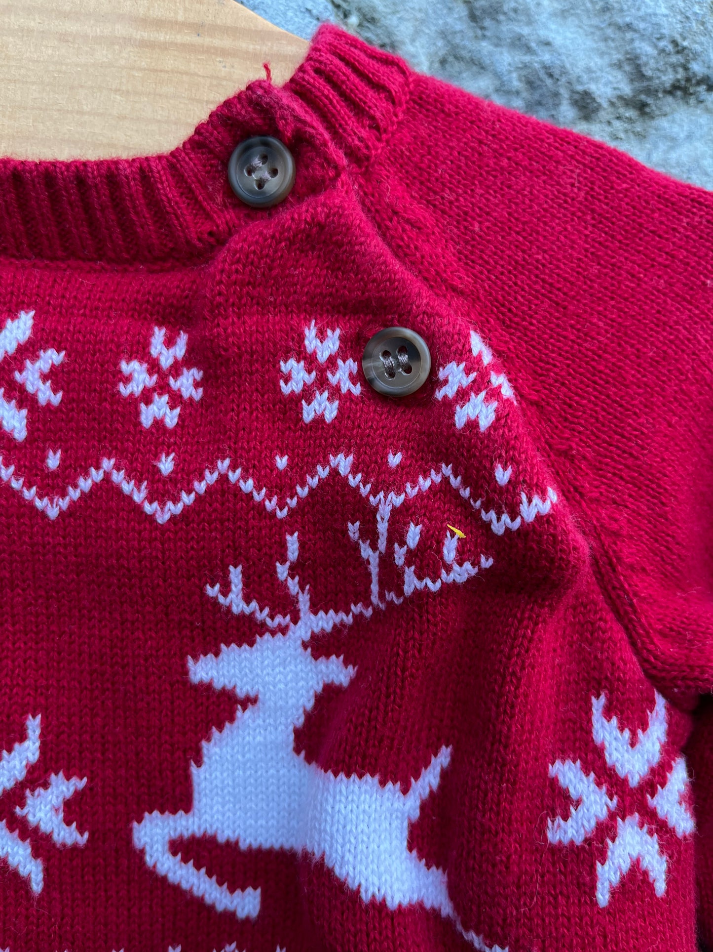 Red reindeer jumper 0-3m (56-62cm)