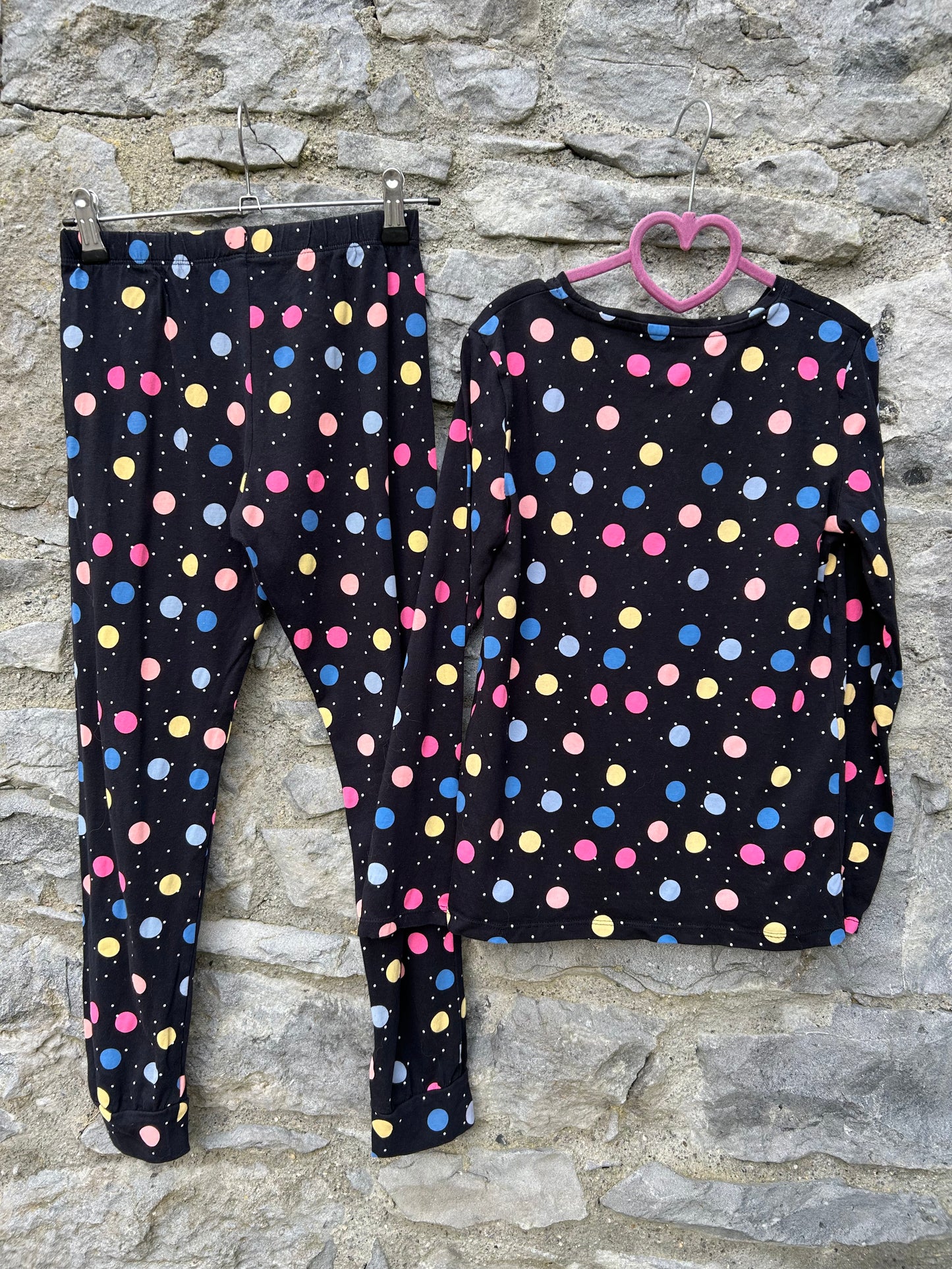 Colourful mega dots navy pj 9-10y (134-140cm)