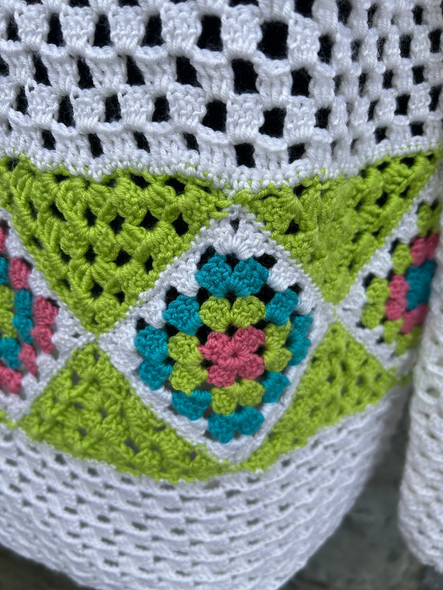 White crochet jumper uk 14-16